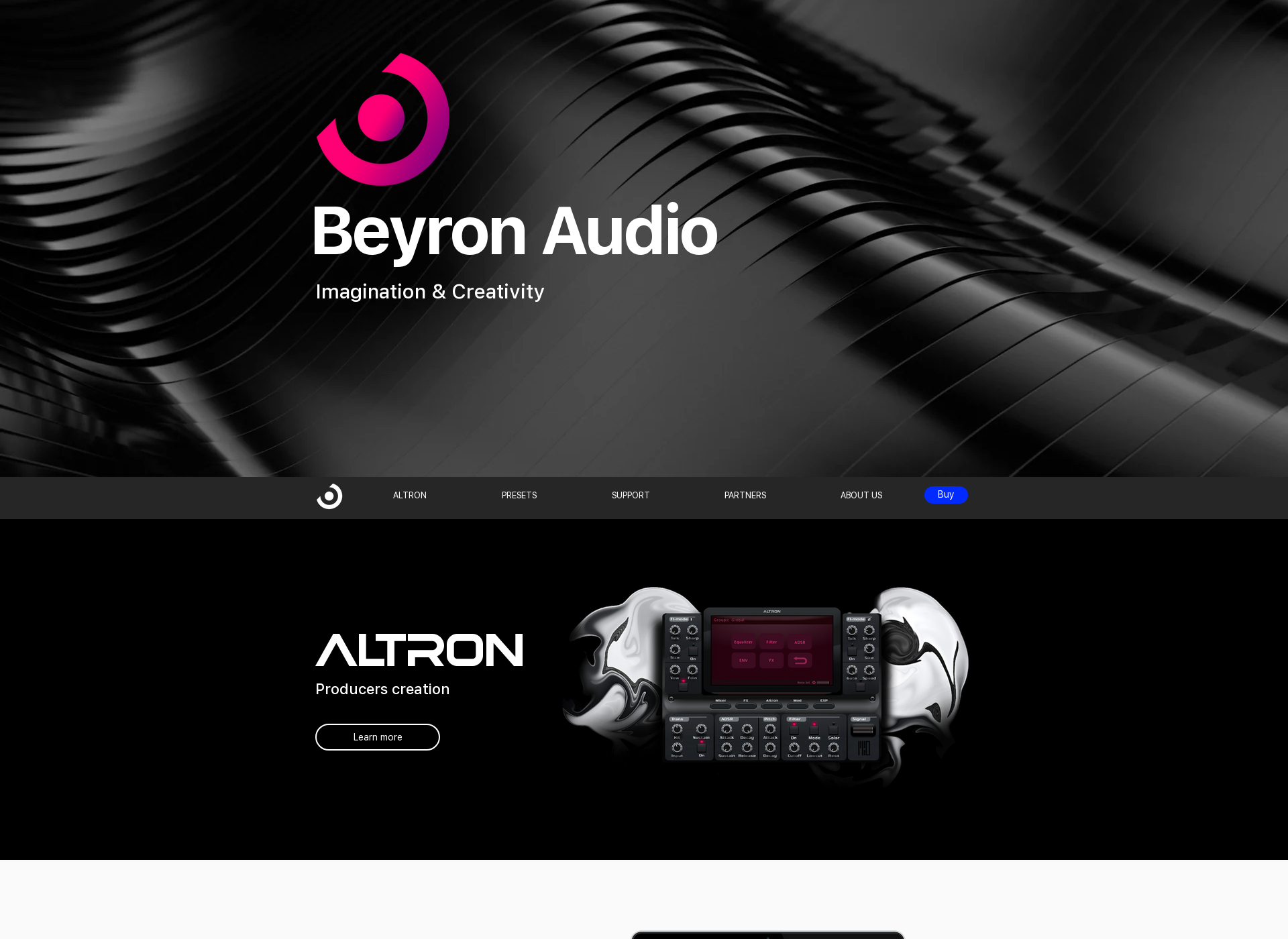 Screenshot for beyronaudio.com