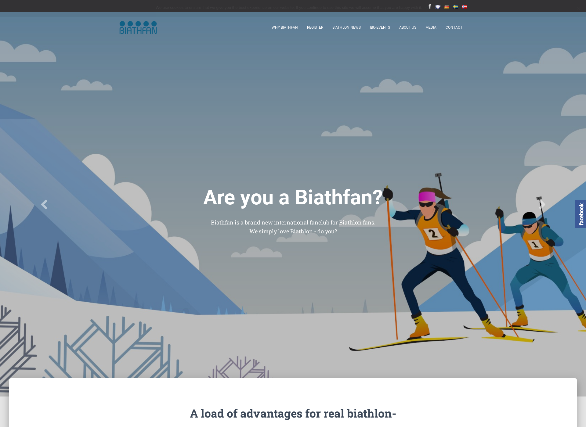 Skärmdump för biathfan.fi