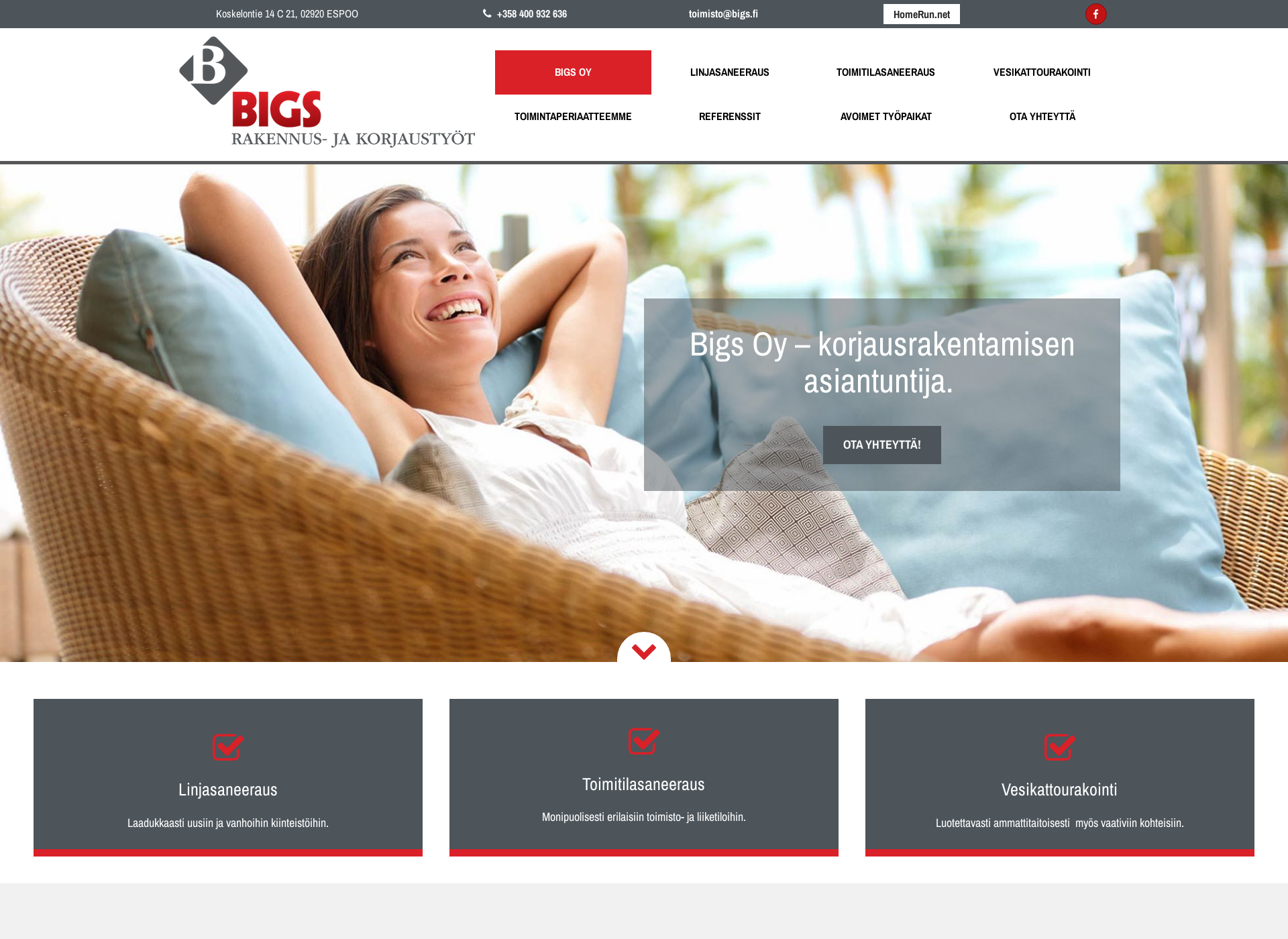 Screenshot for bigs.fi