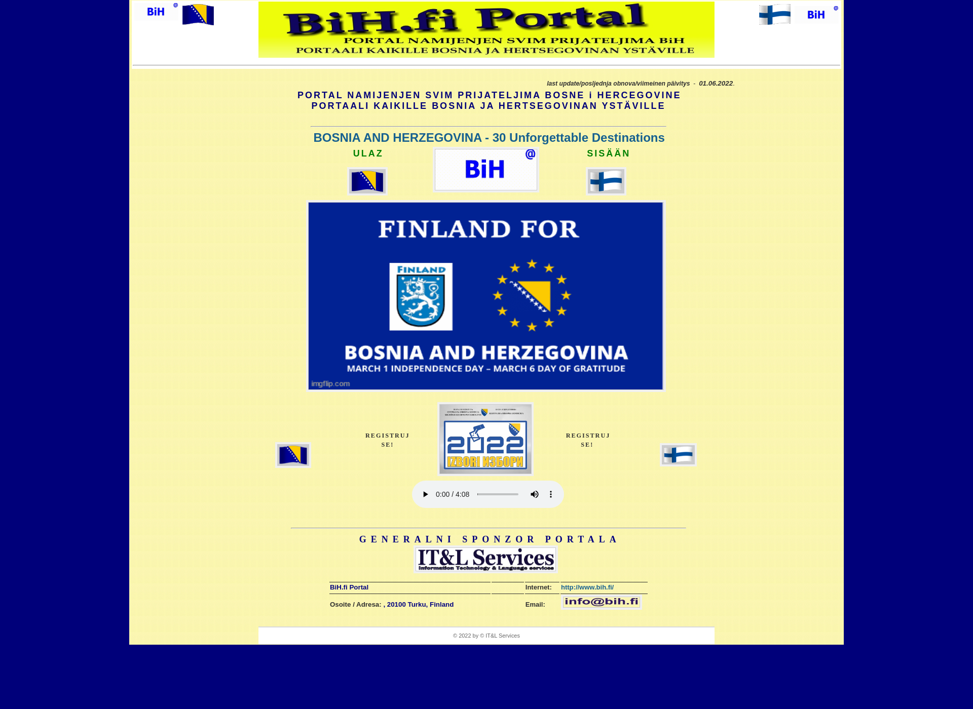 Skärmdump för bih.fi