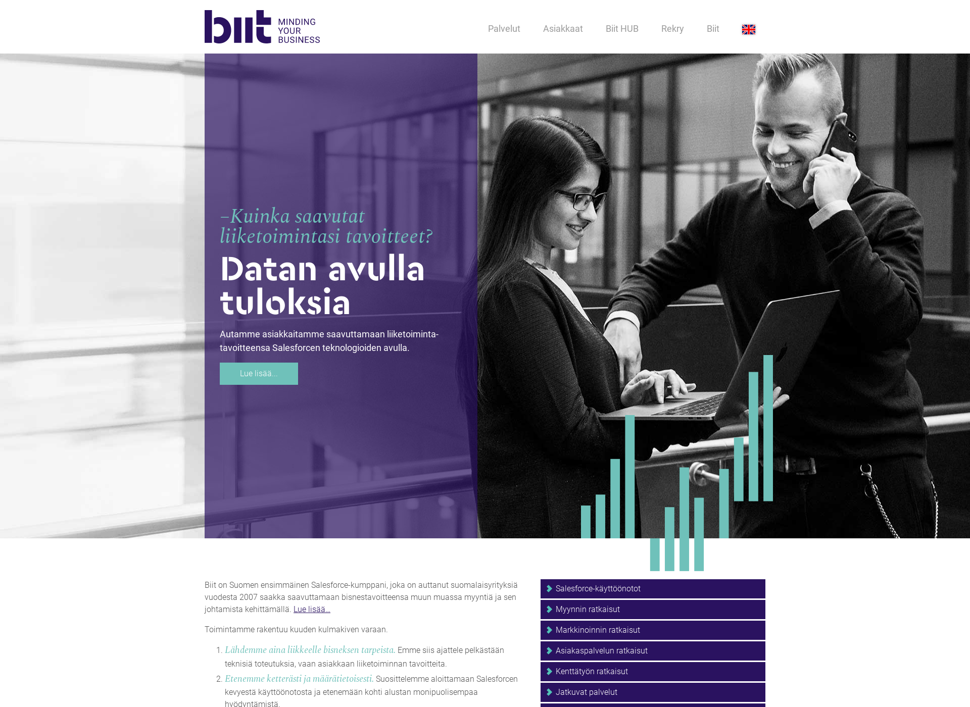 Skärmdump för biit.fi