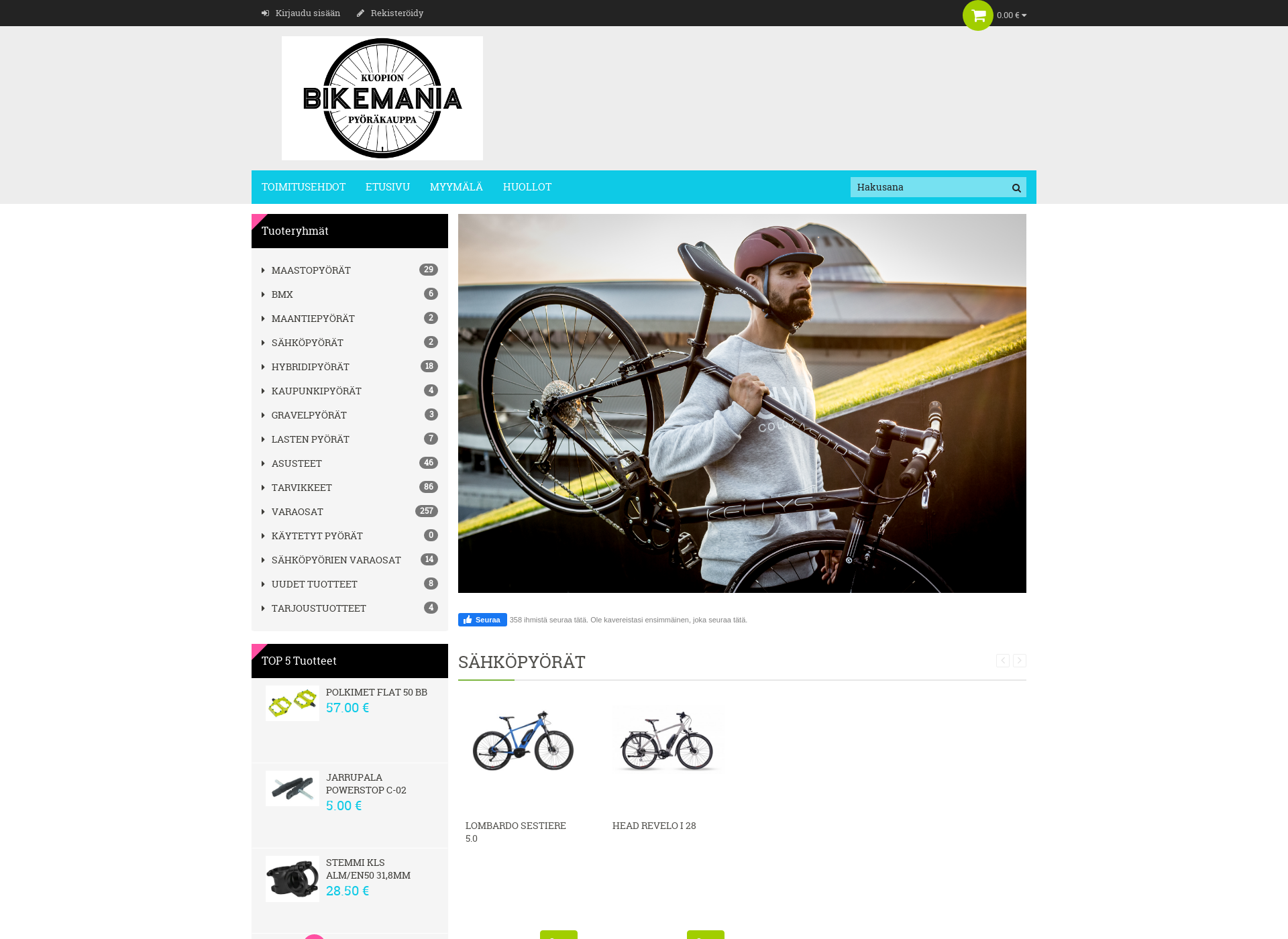 Screenshot for bikemania.fi