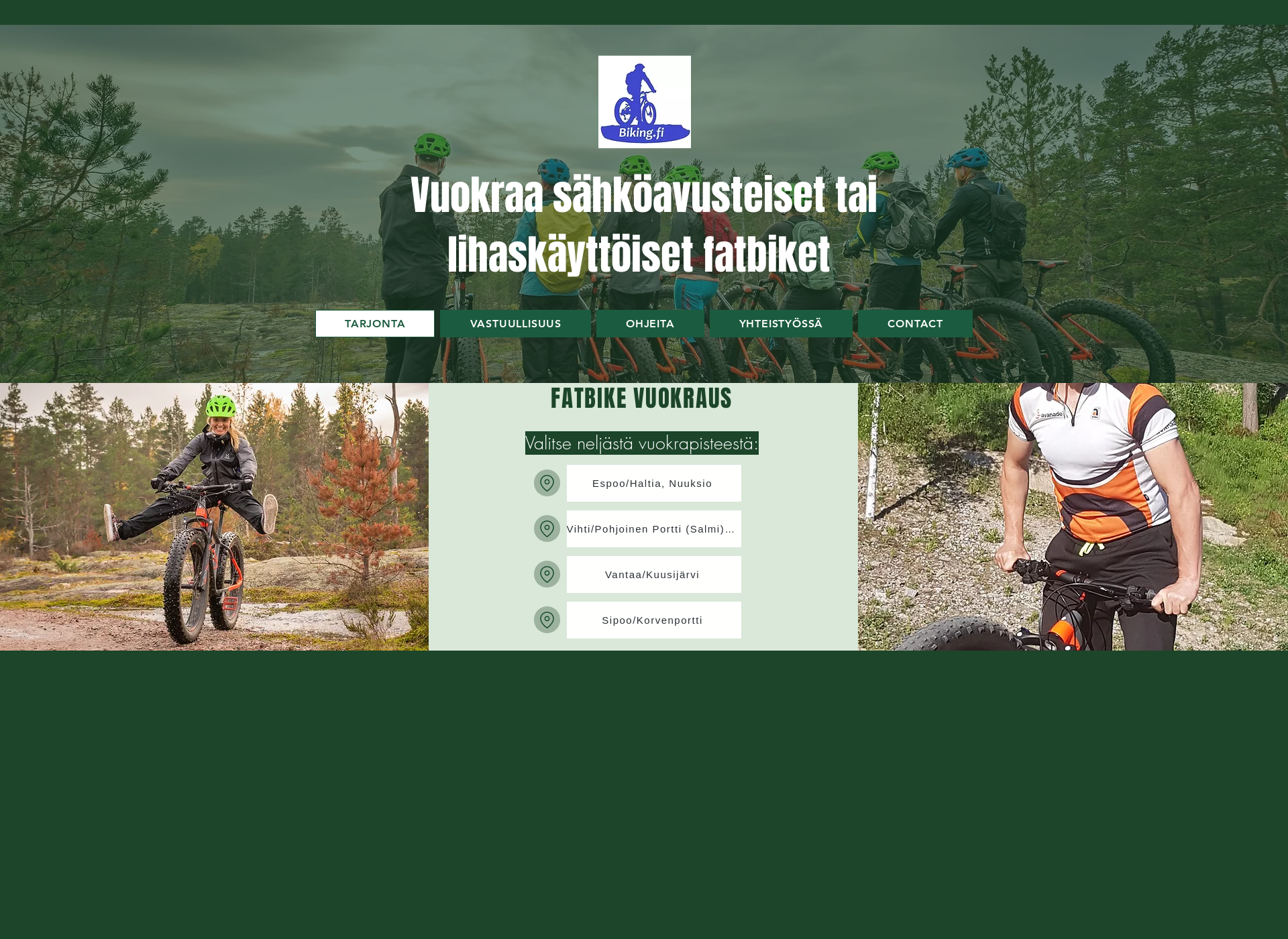 Skärmdump för biking.fi