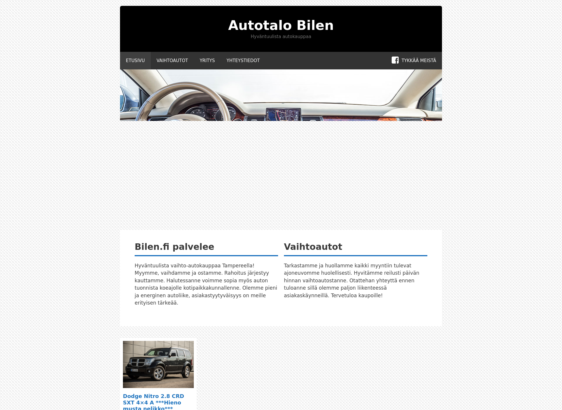 Skärmdump för bilen.fi