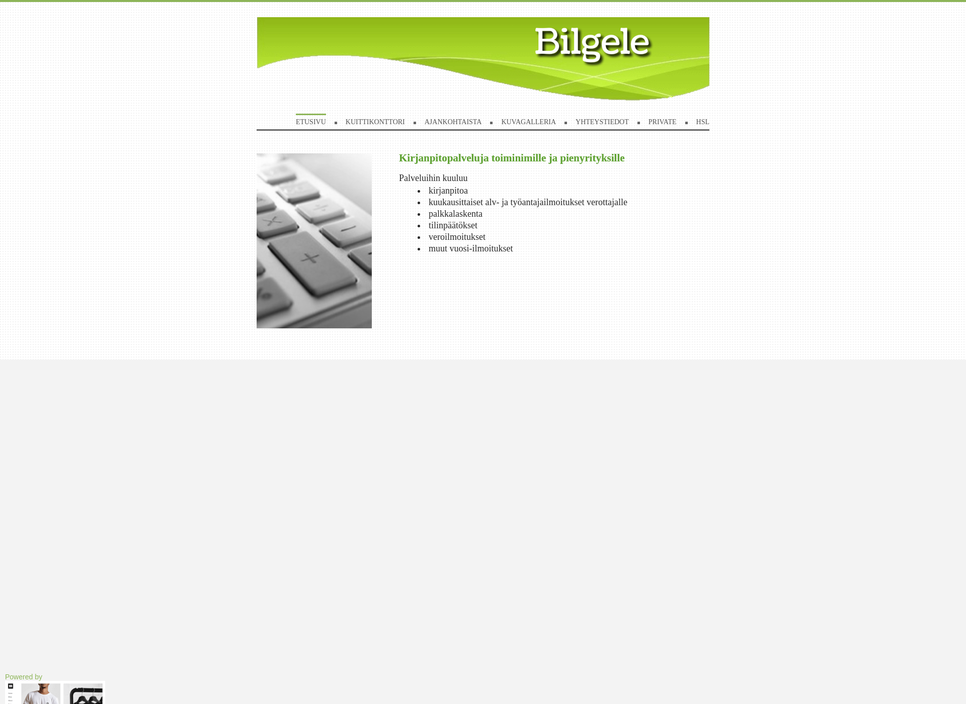 Screenshot for bilgele.fi