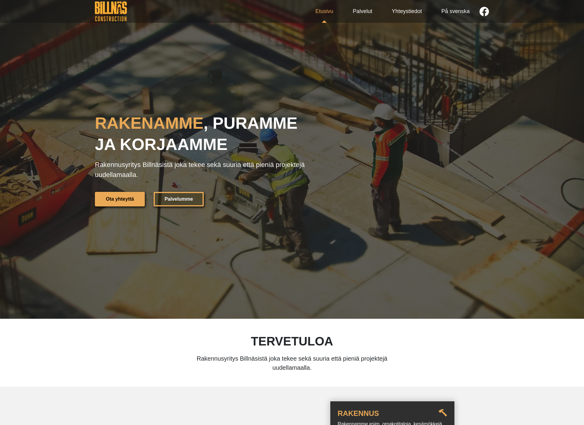 Screenshot for billnasconstruction.fi