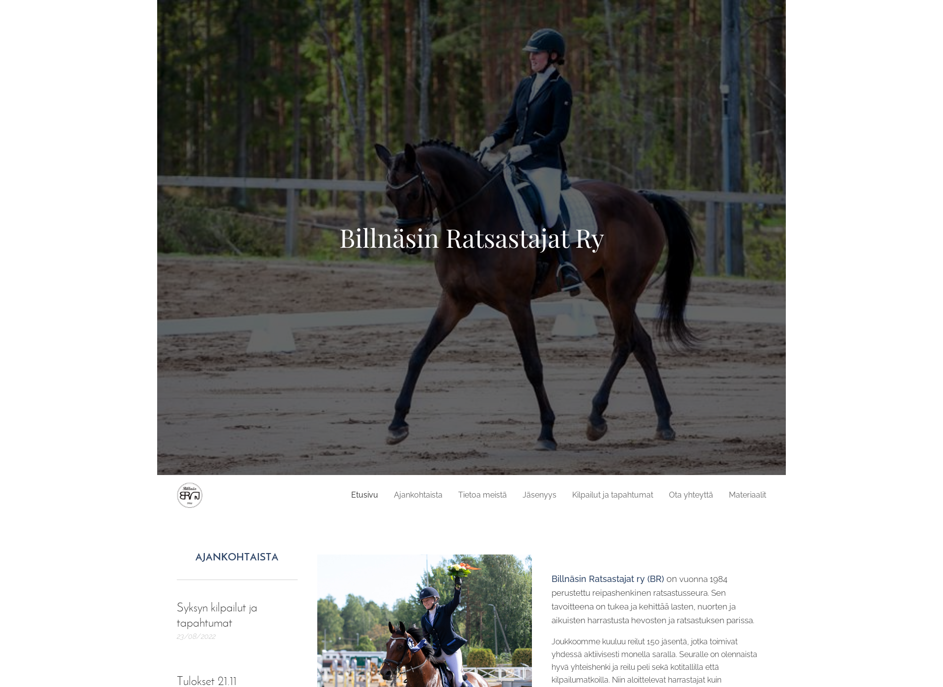 Screenshot for billnasinratsastajat.fi