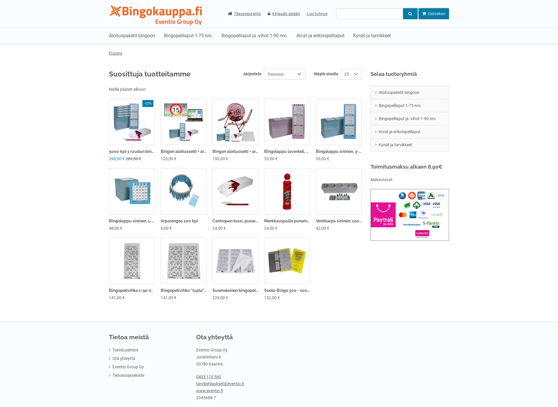 Screenshot for bingokauppa.fi