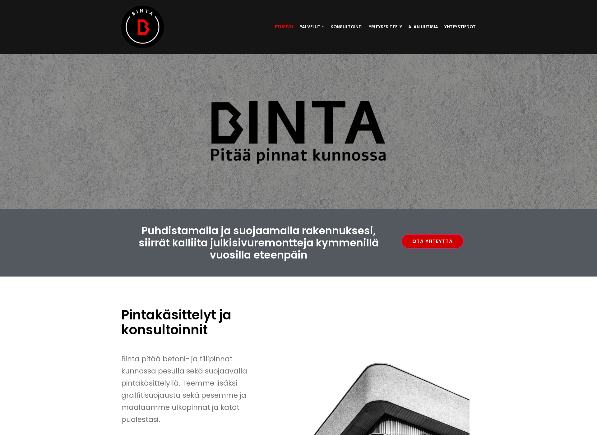 Screenshot for binta.fi