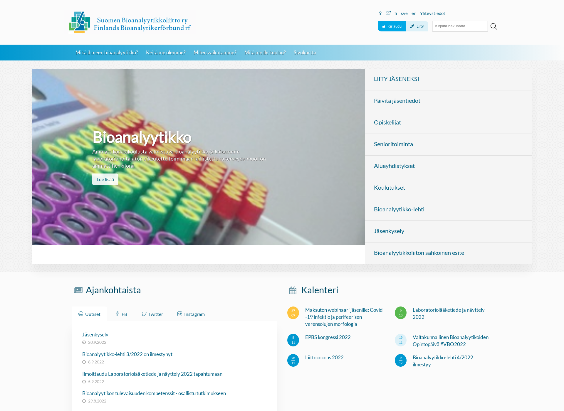 Screenshot for bioanalyytikko.fi