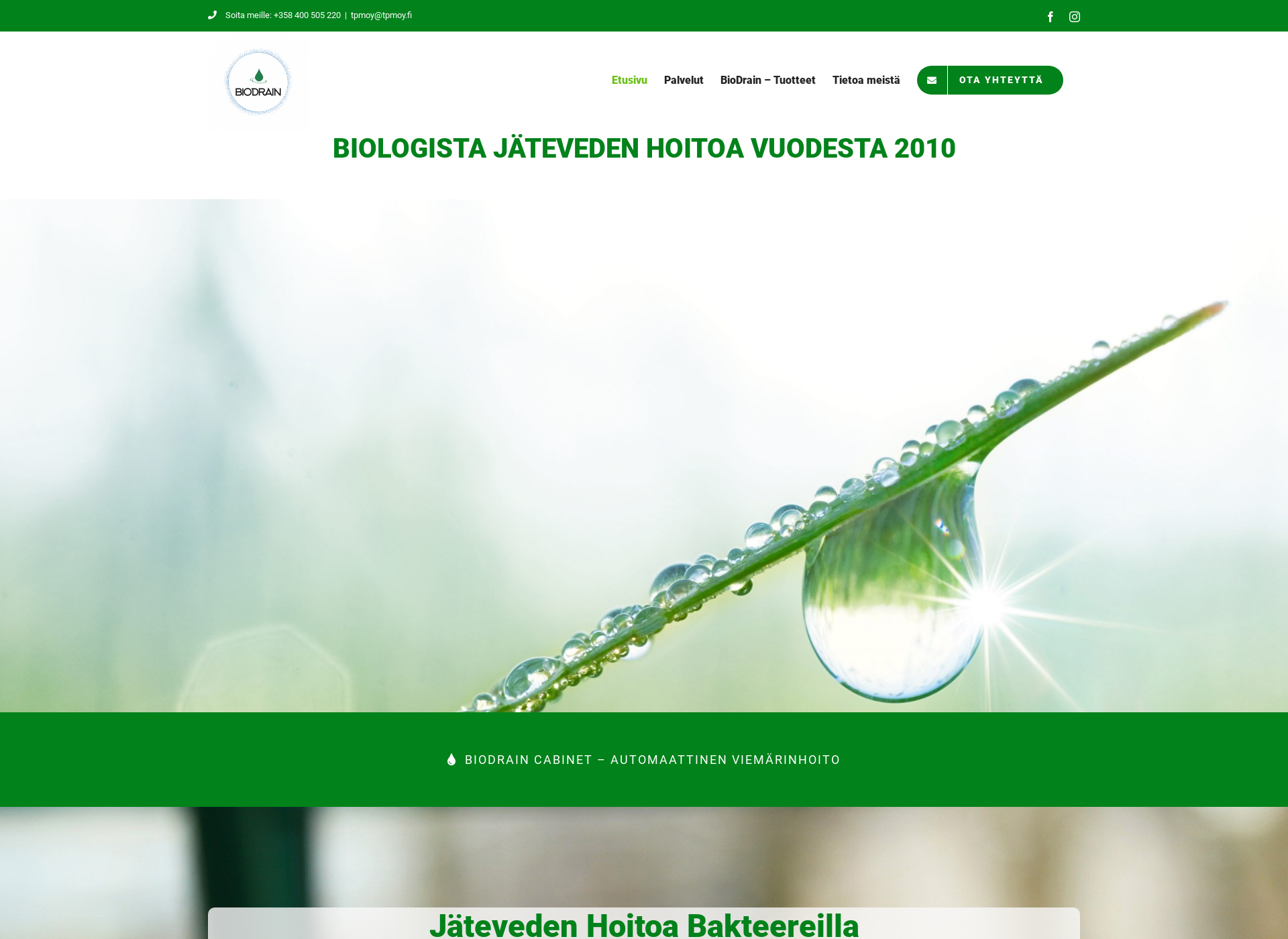 Screenshot for biodrain.fi