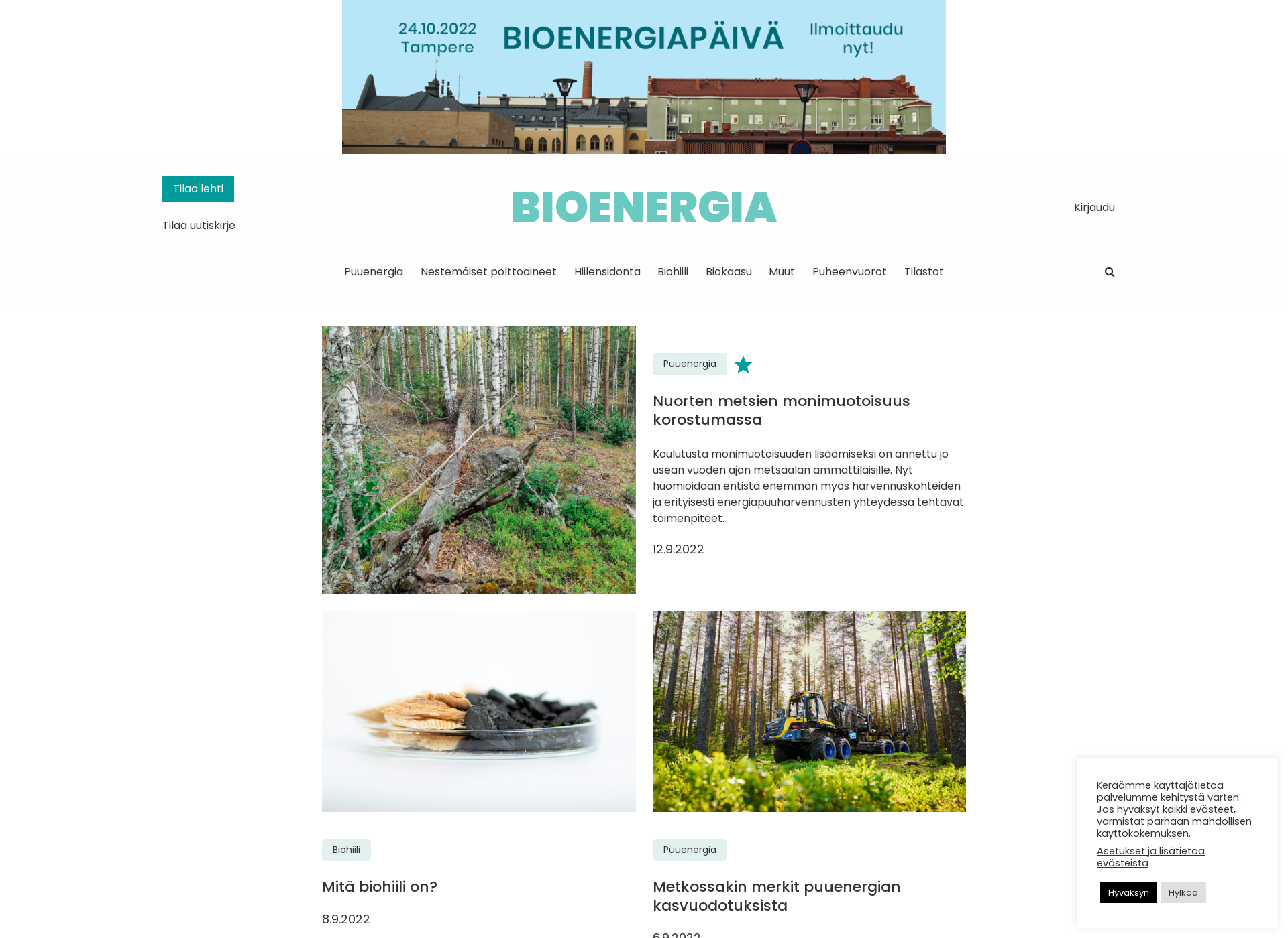 Screenshot for bioenergialehti.fi