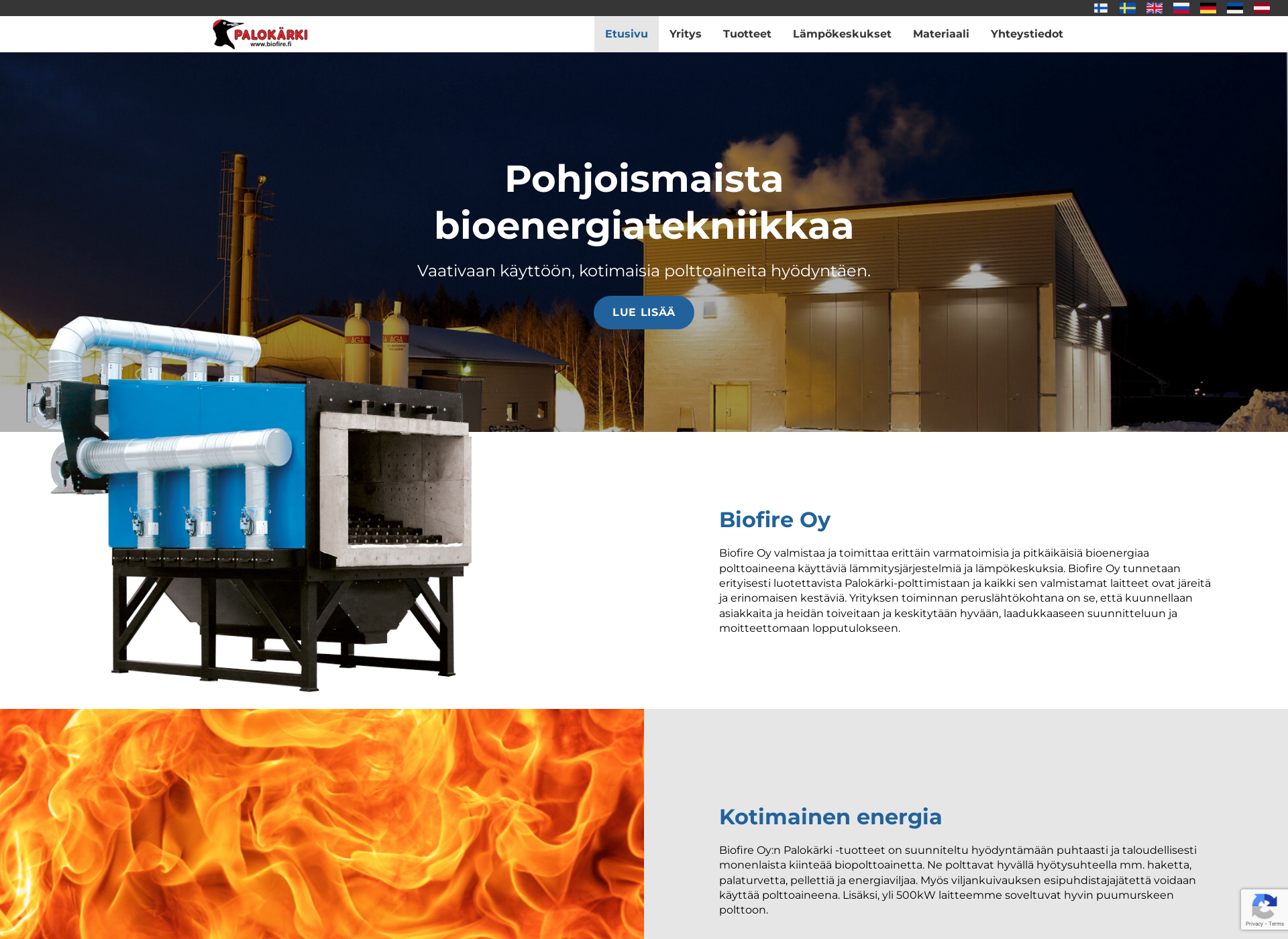 Screenshot for biofire.fi
