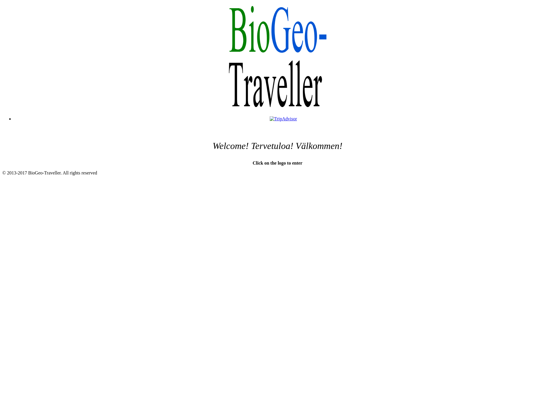 Screenshot for biogeotraveller.fi