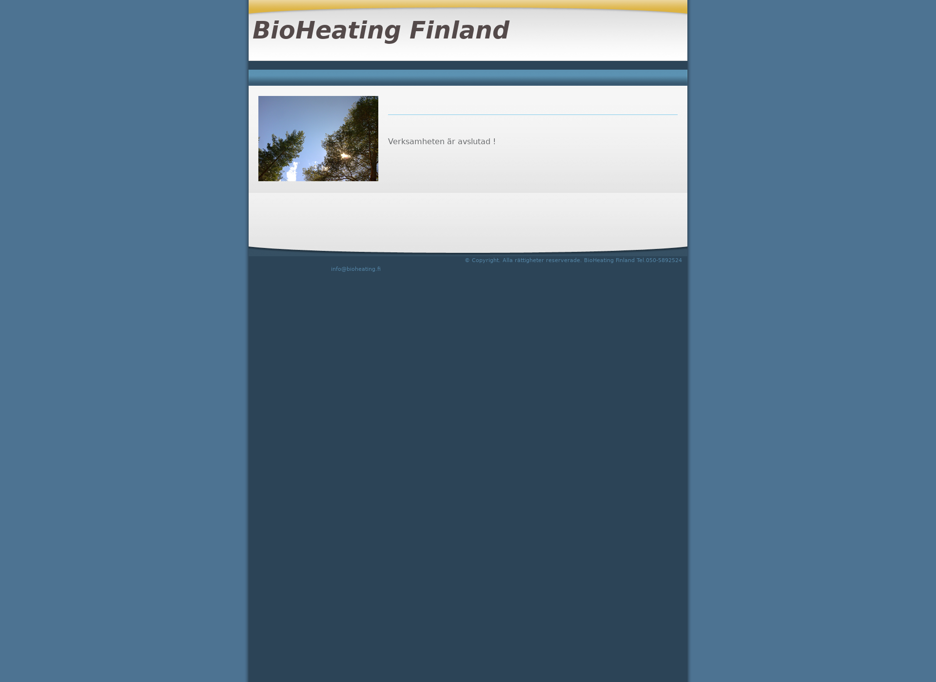 Skärmdump för bioheating.fi