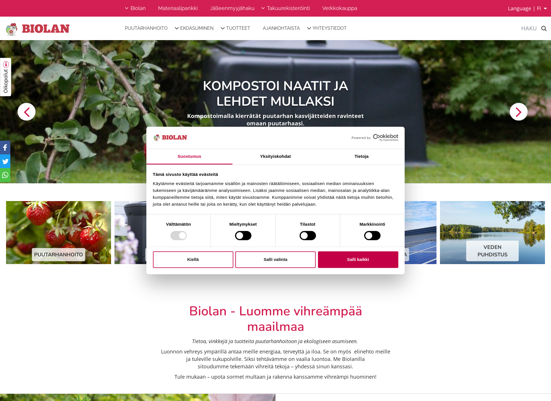 Screenshot for biolan.fi