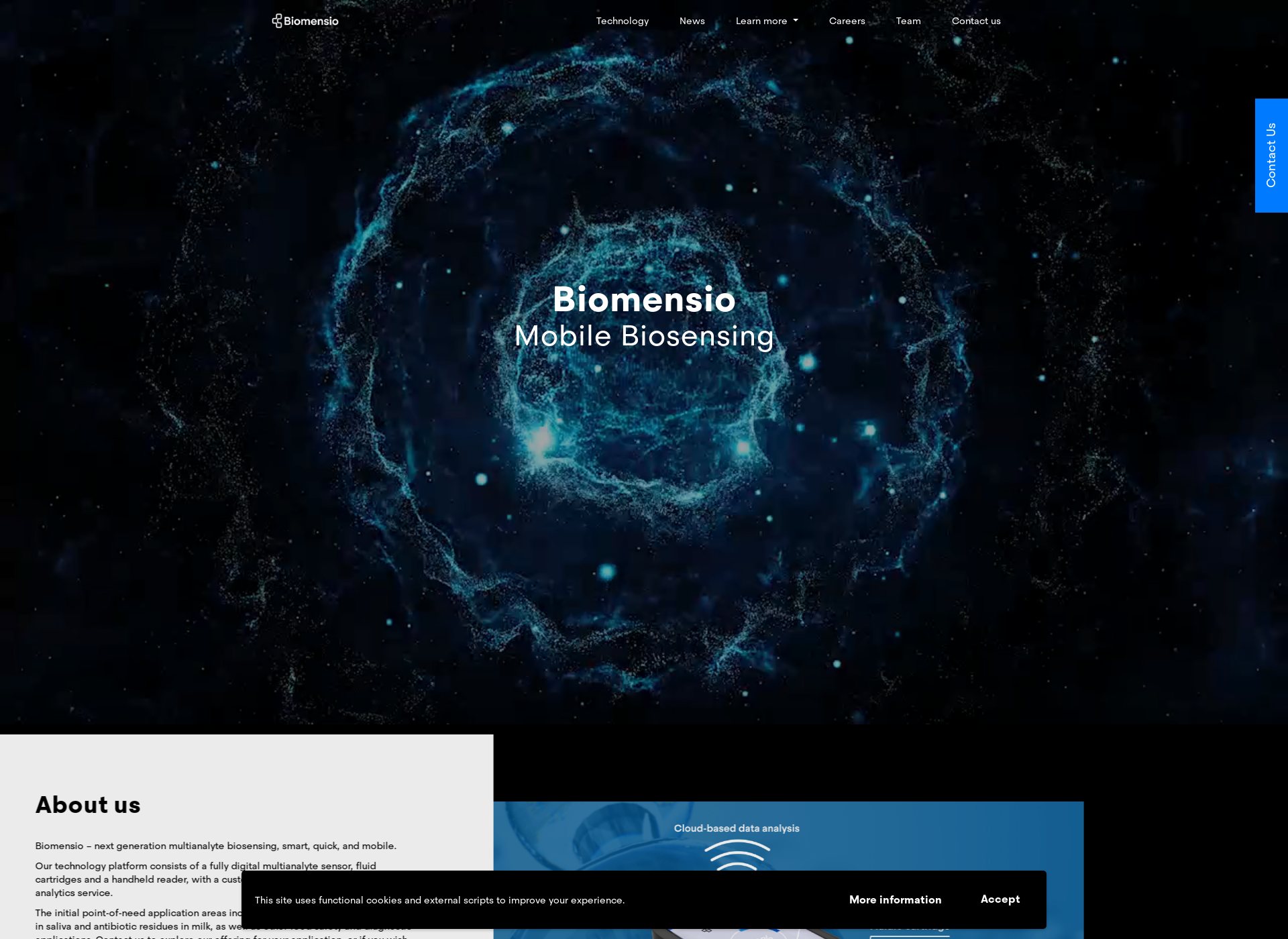 Skärmdump för biomensio.com