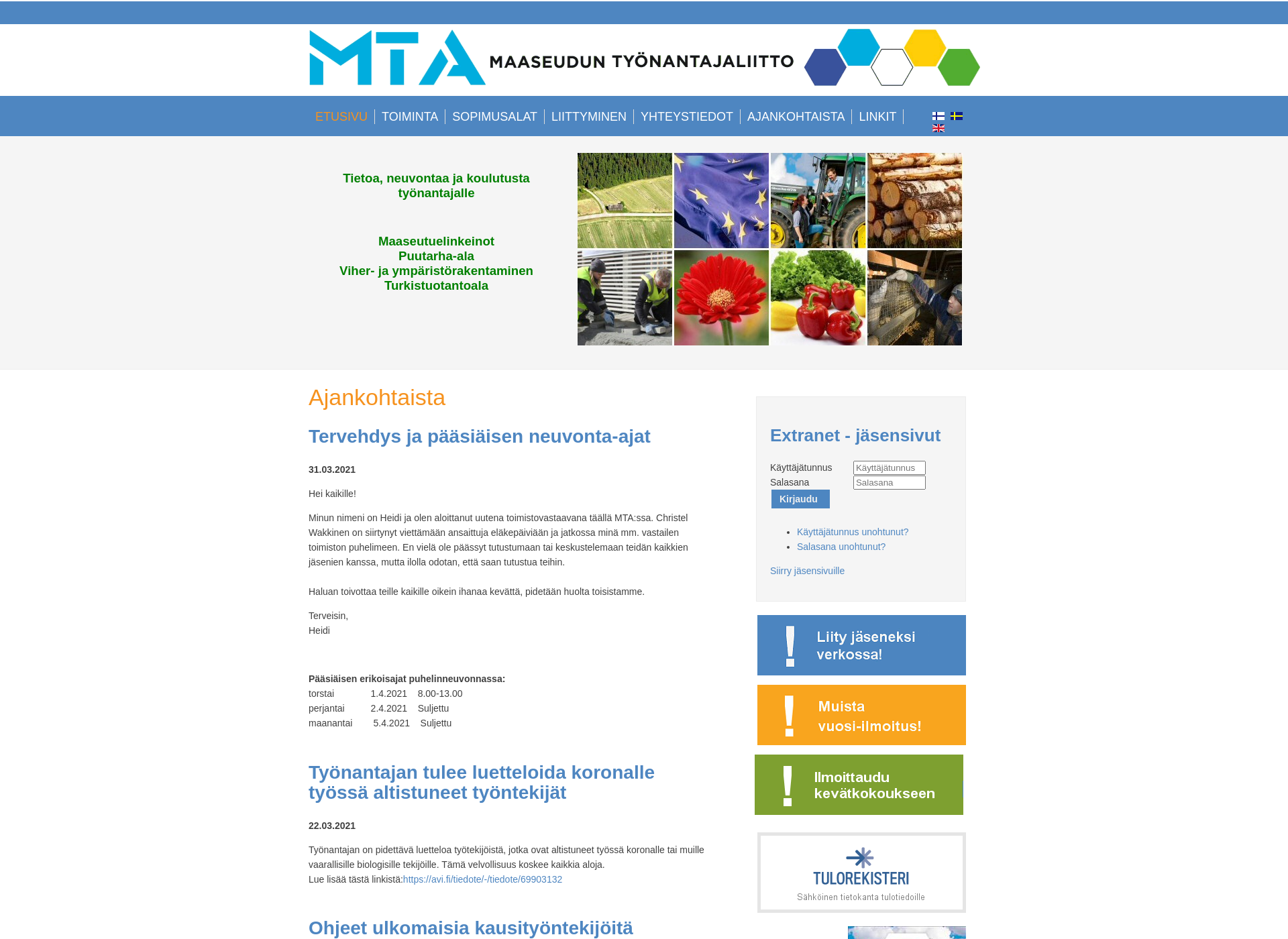 Screenshot for biotaloustyonantajat.fi