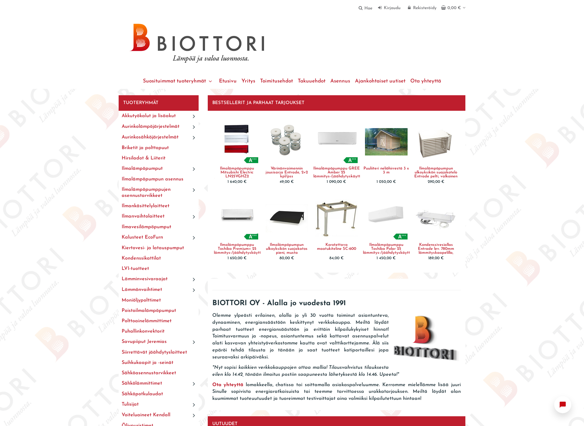 Screenshot for biottori.fi