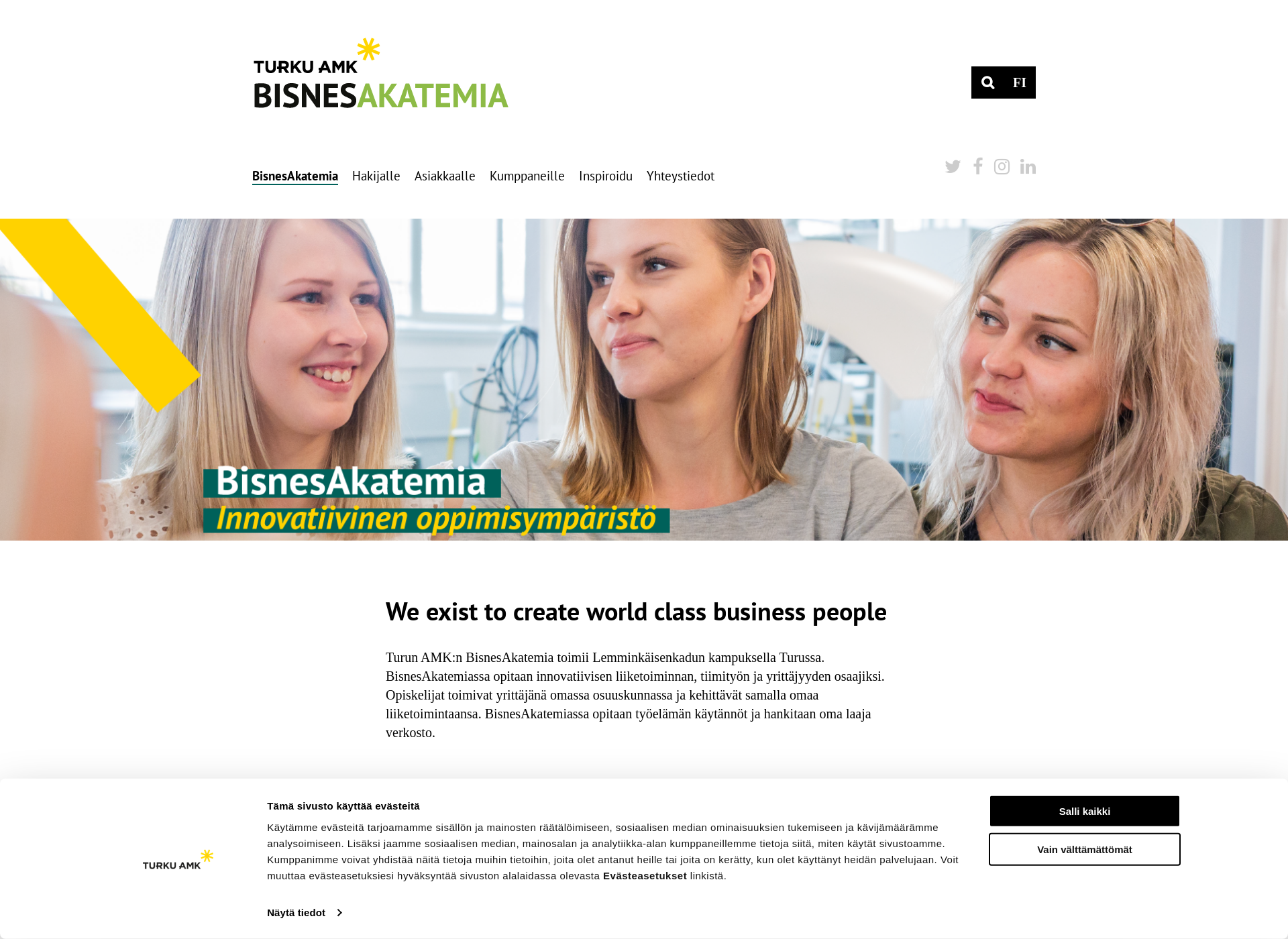 Screenshot for bisnesakatemia.fi