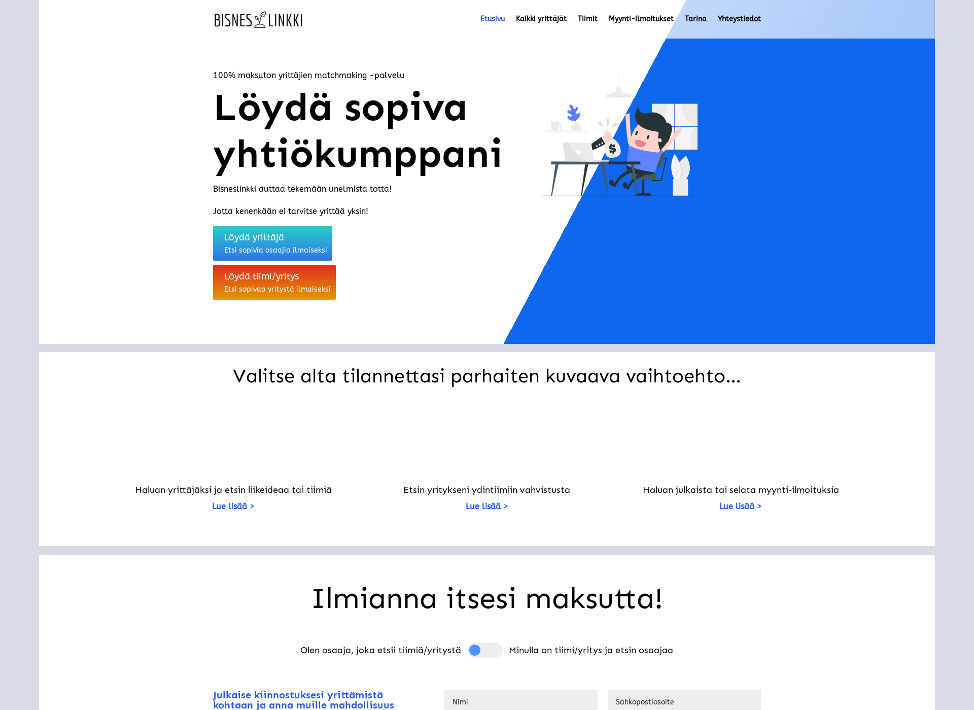Screenshot for bisneslinkki.fi
