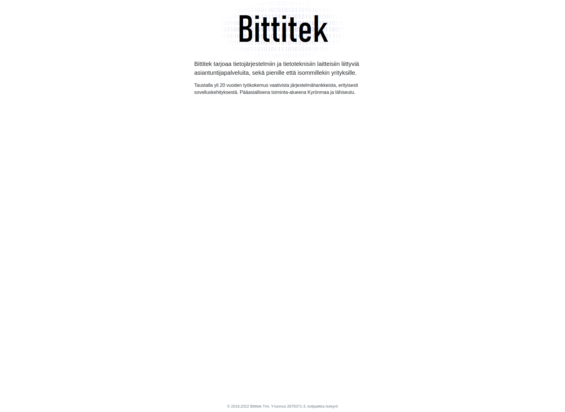 Skärmdump för bittitek.fi