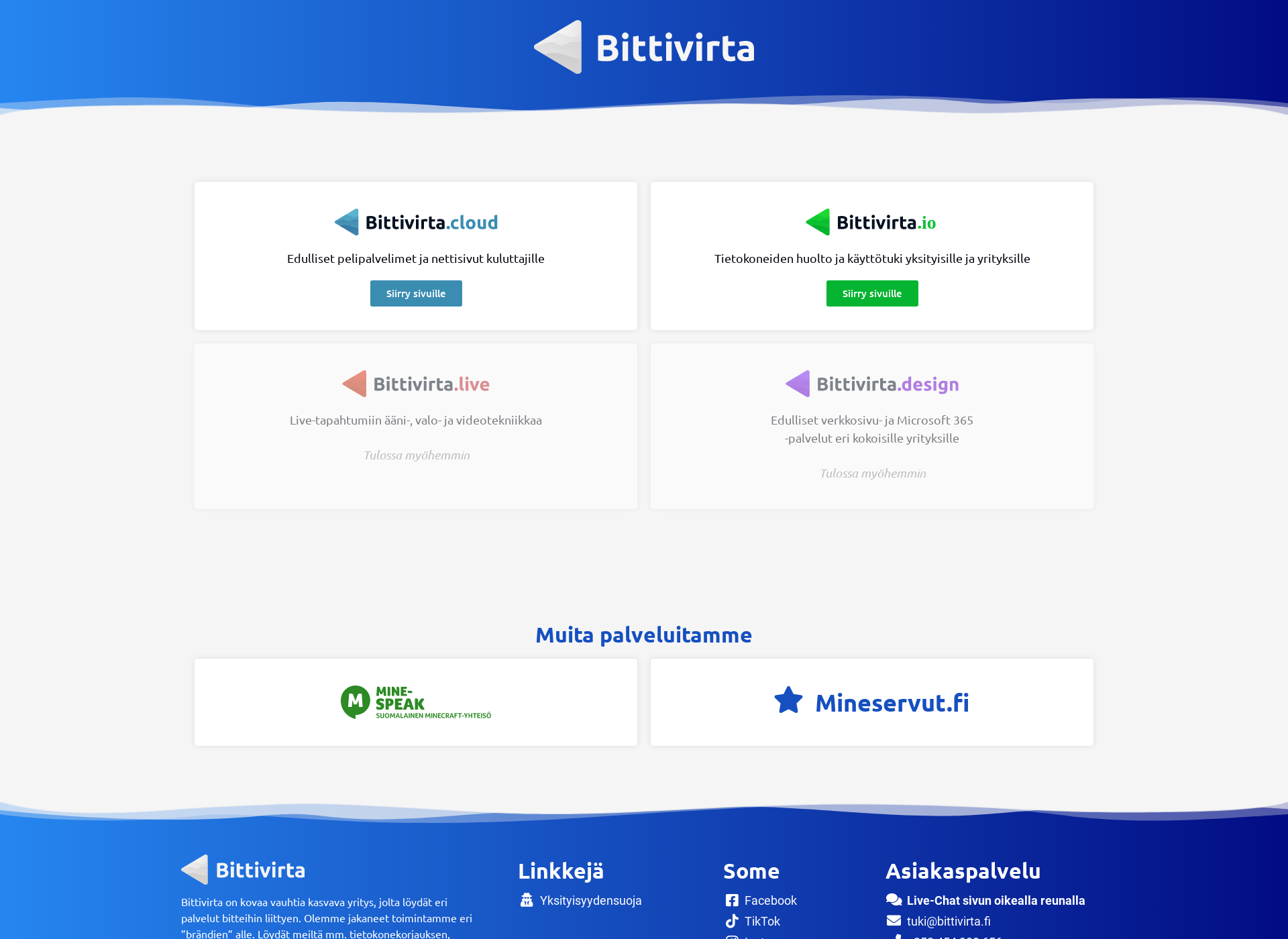 Screenshot for bittivirta.fi
