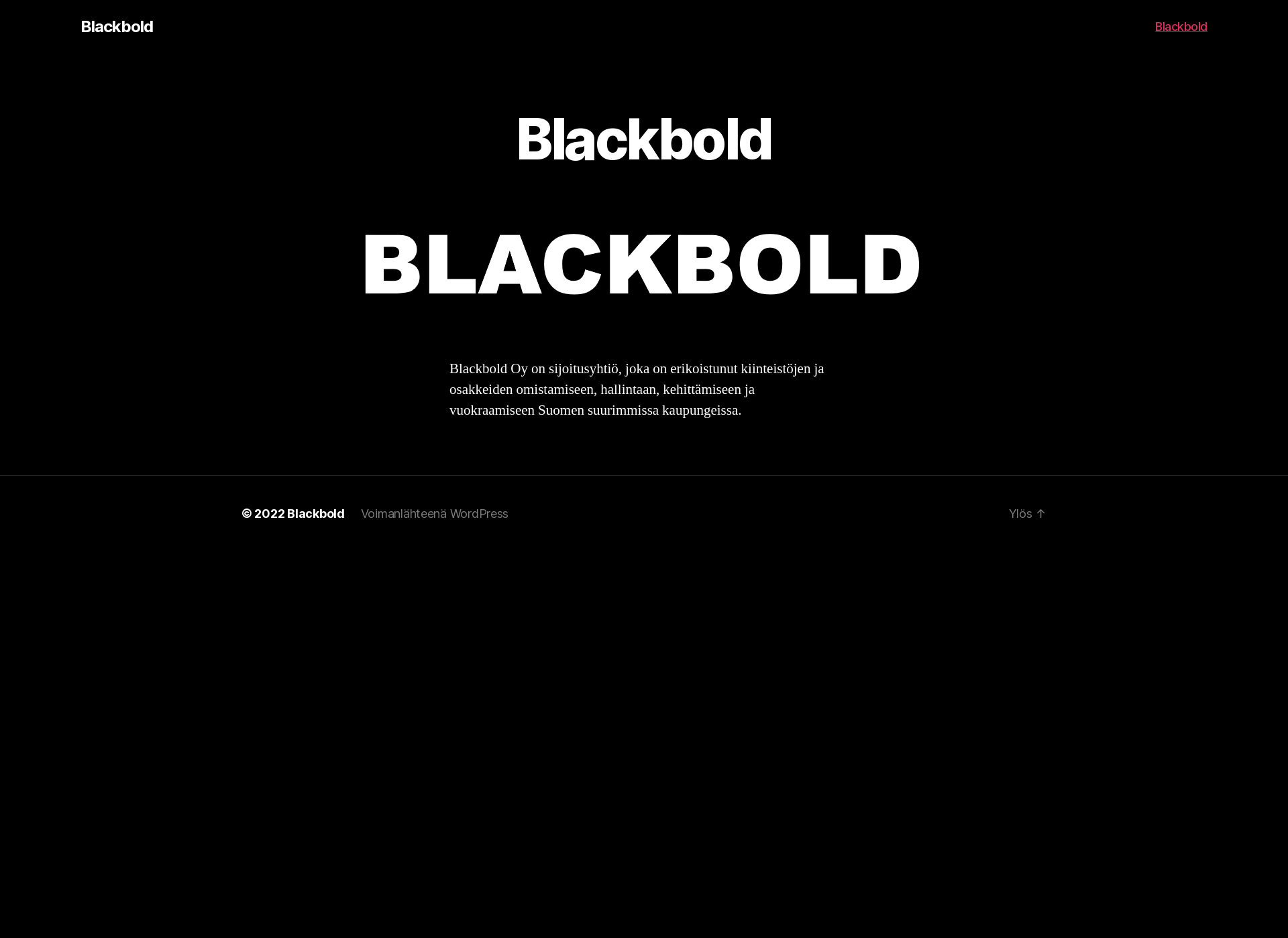 Skärmdump för blackbold.fi