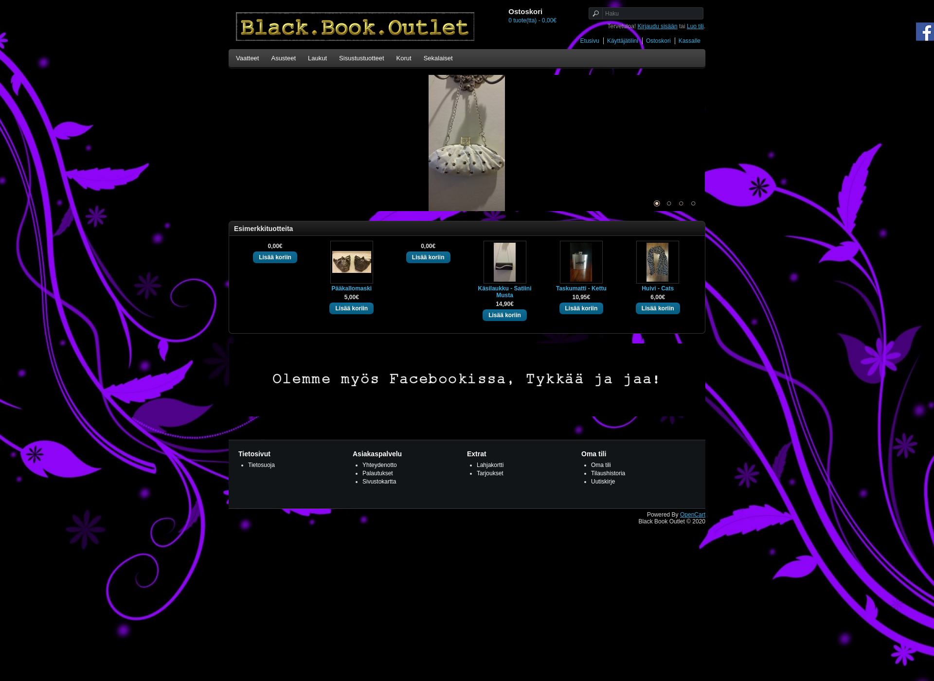 Skärmdump för blackbookoutlet.fi