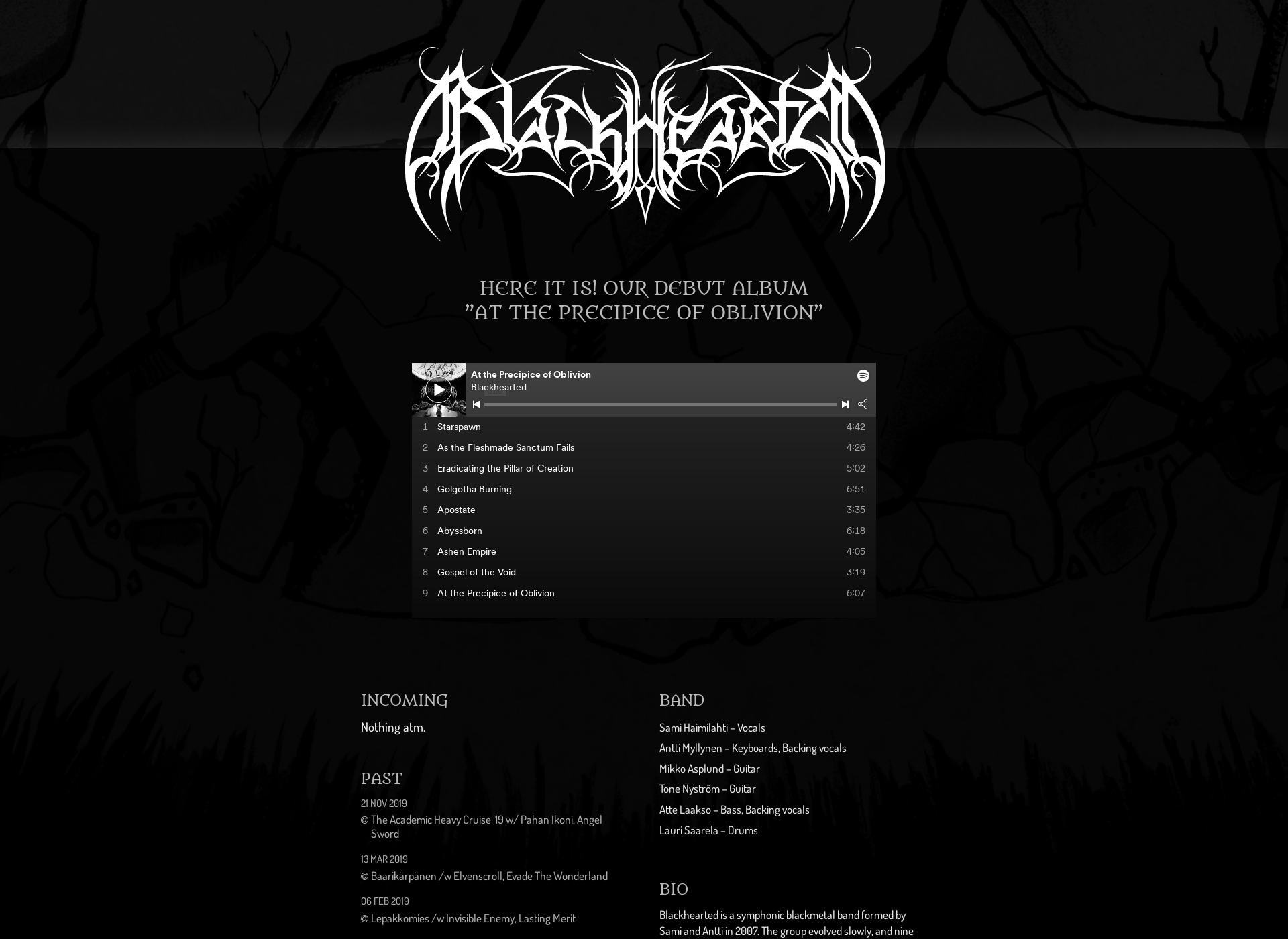 Screenshot for blackhearted.fi