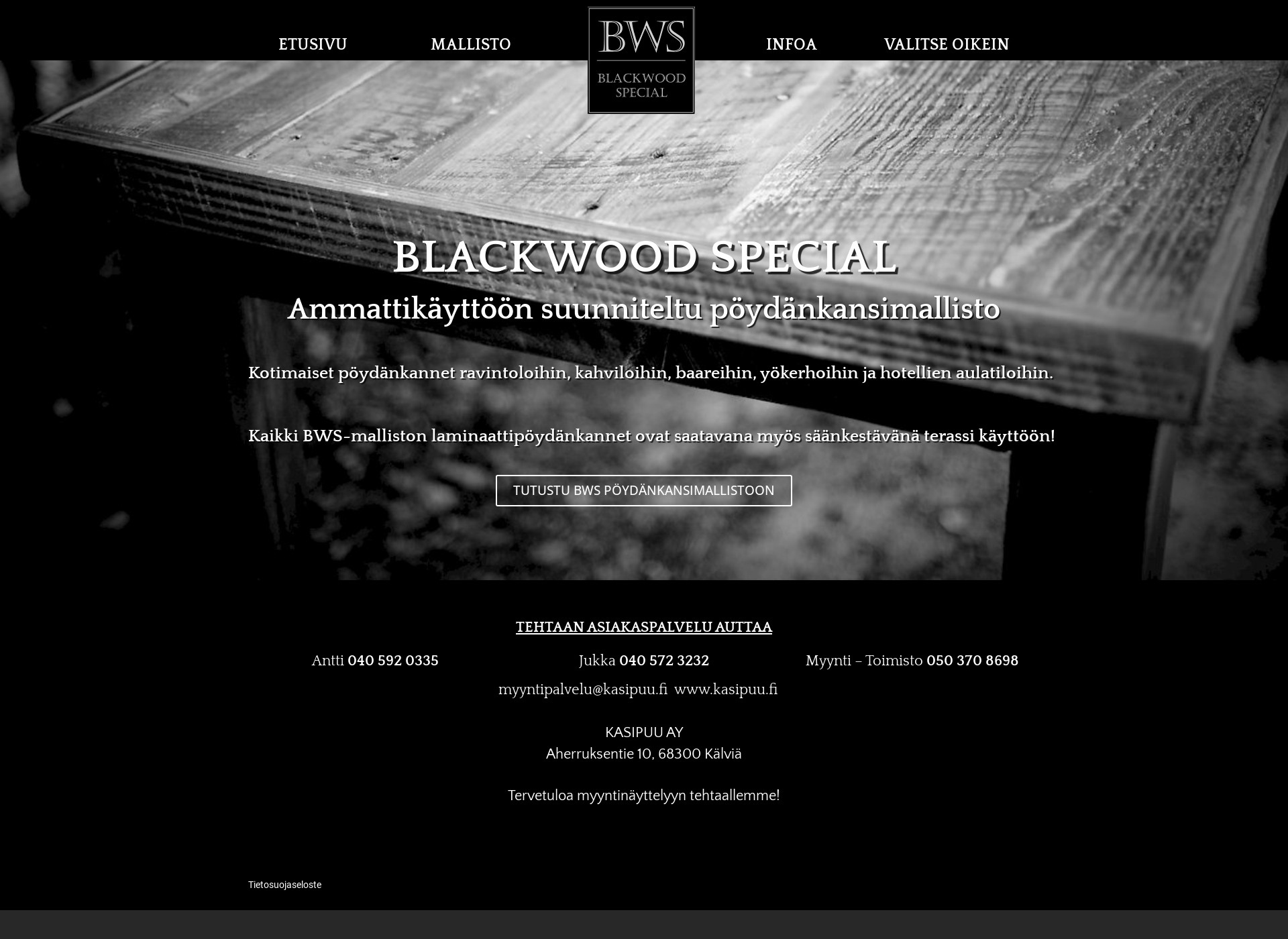 Skärmdump för blackwoodspecial.fi