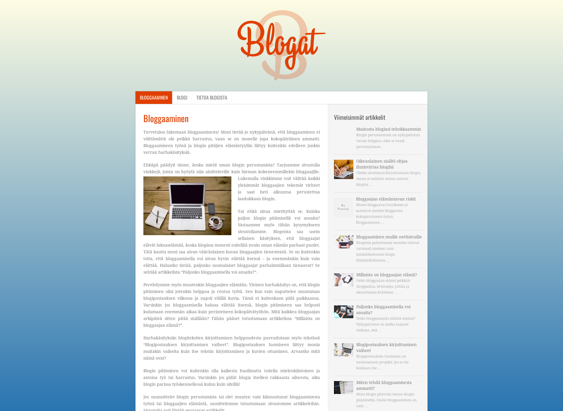 Screenshot for blogat.fi