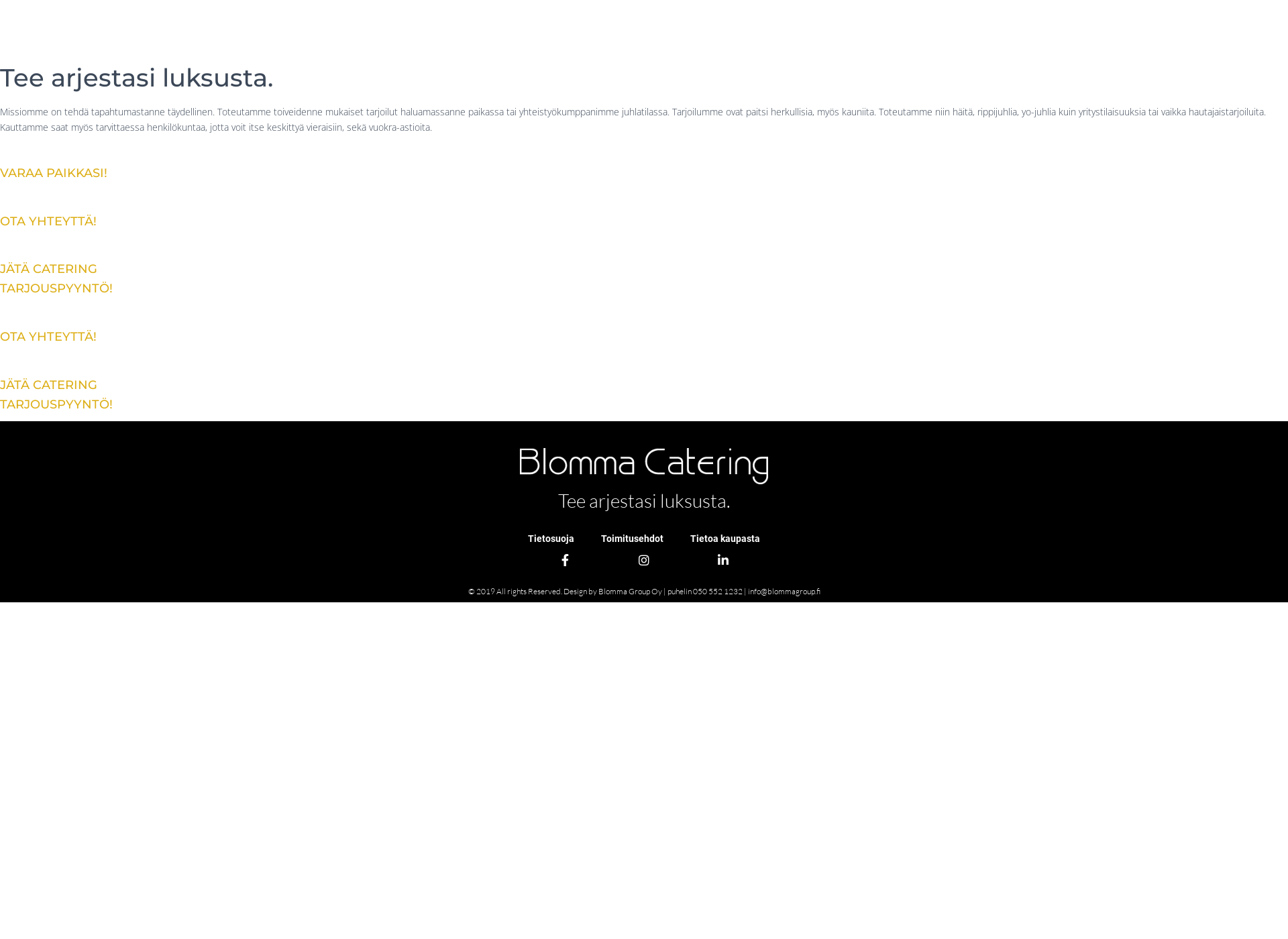 Screenshot for blommacatering.fi