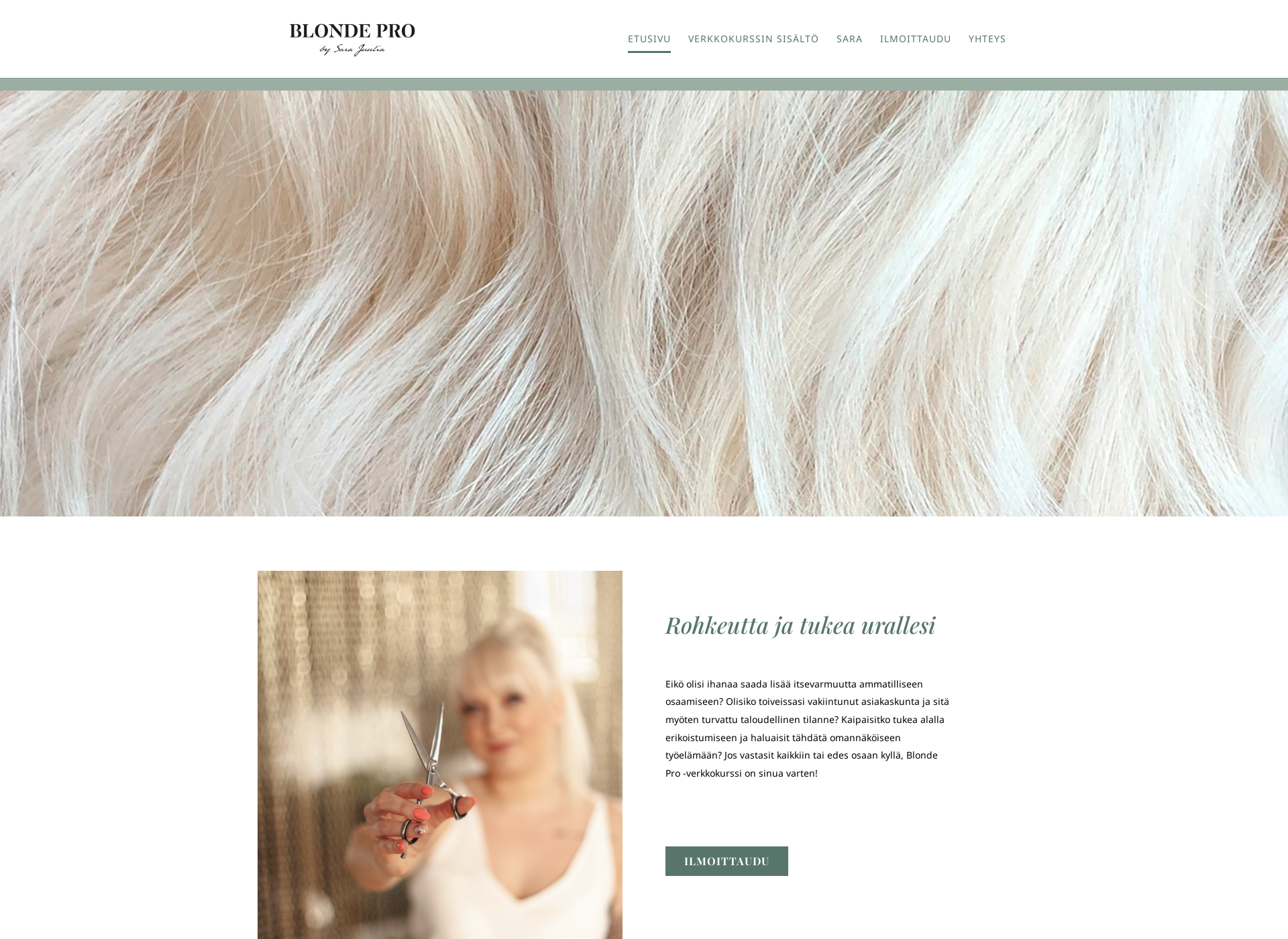 Skärmdump för blondepro.fi