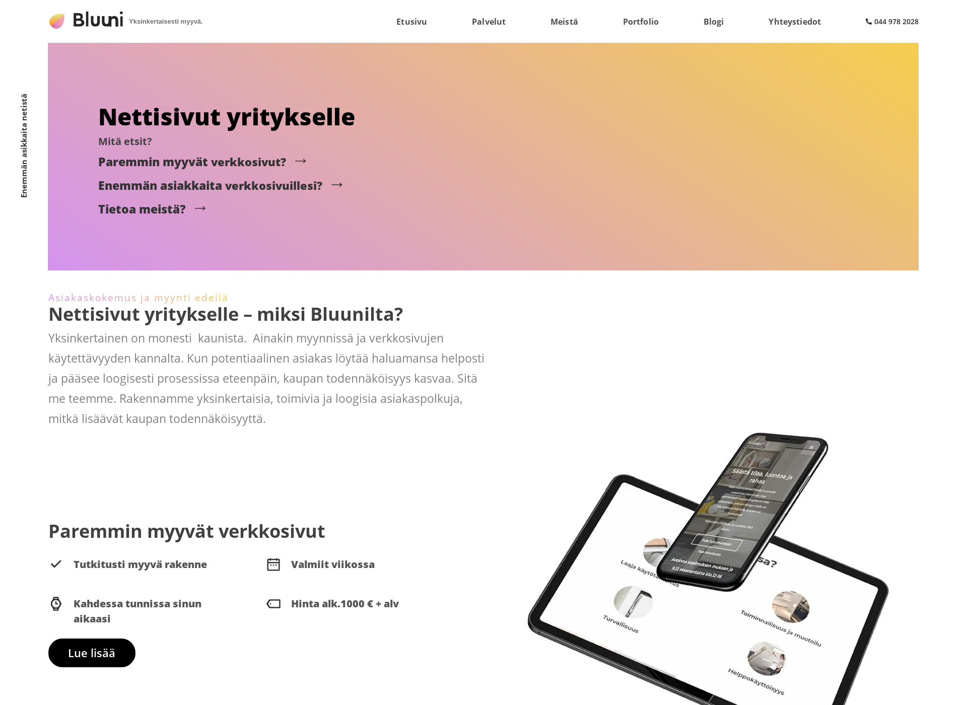Screenshot for bloomi.fi