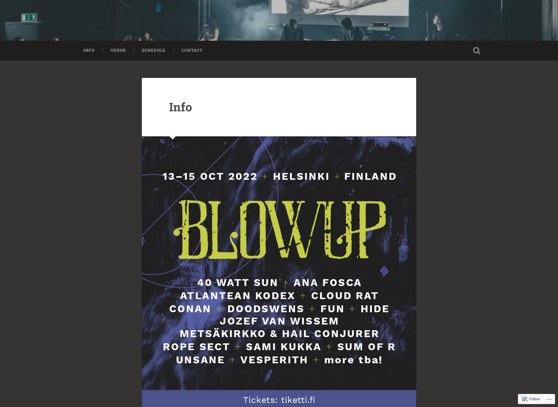 Skärmdump för blowupfestival.fi
