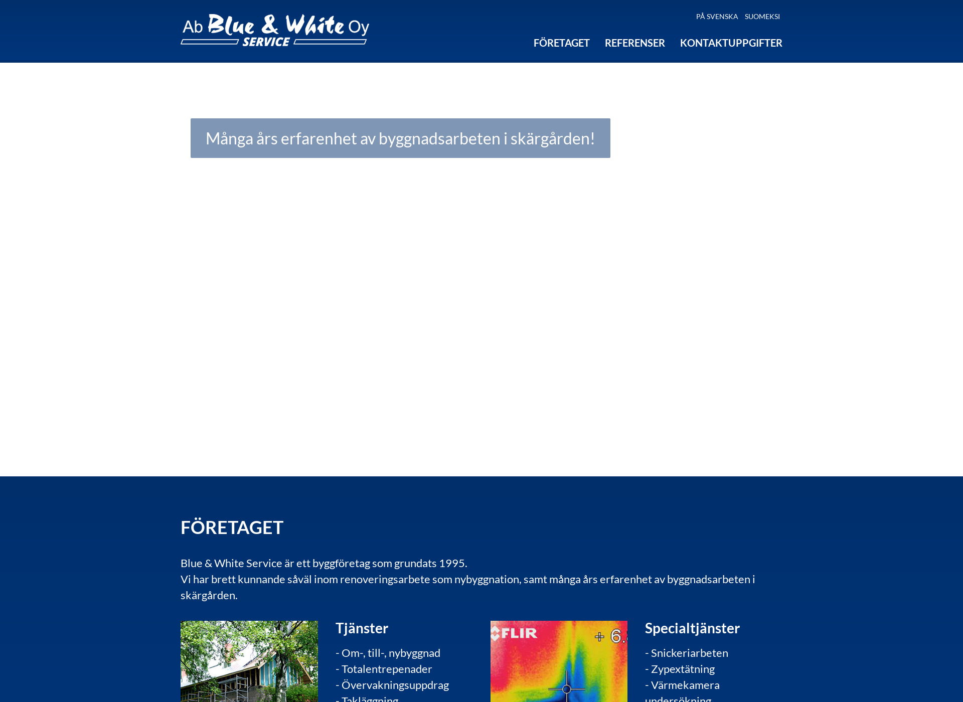 Screenshot for blue-whiteservice.fi