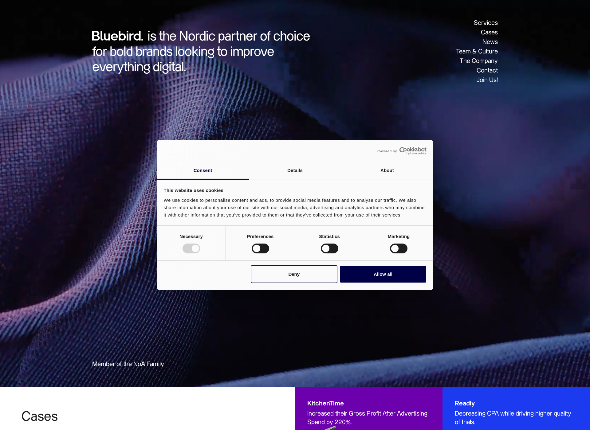 Screenshot for bluebirdmedia.fi