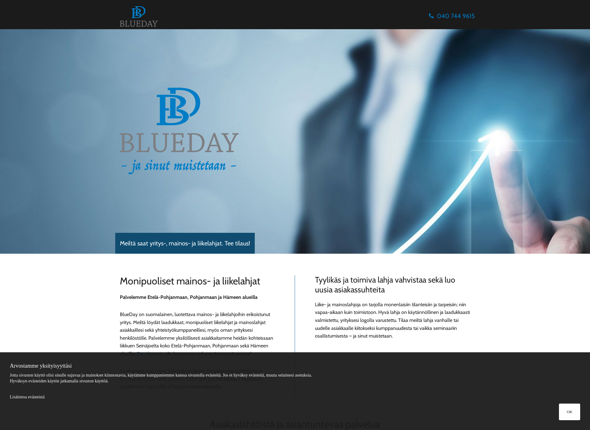 Screenshot for blueday.fi