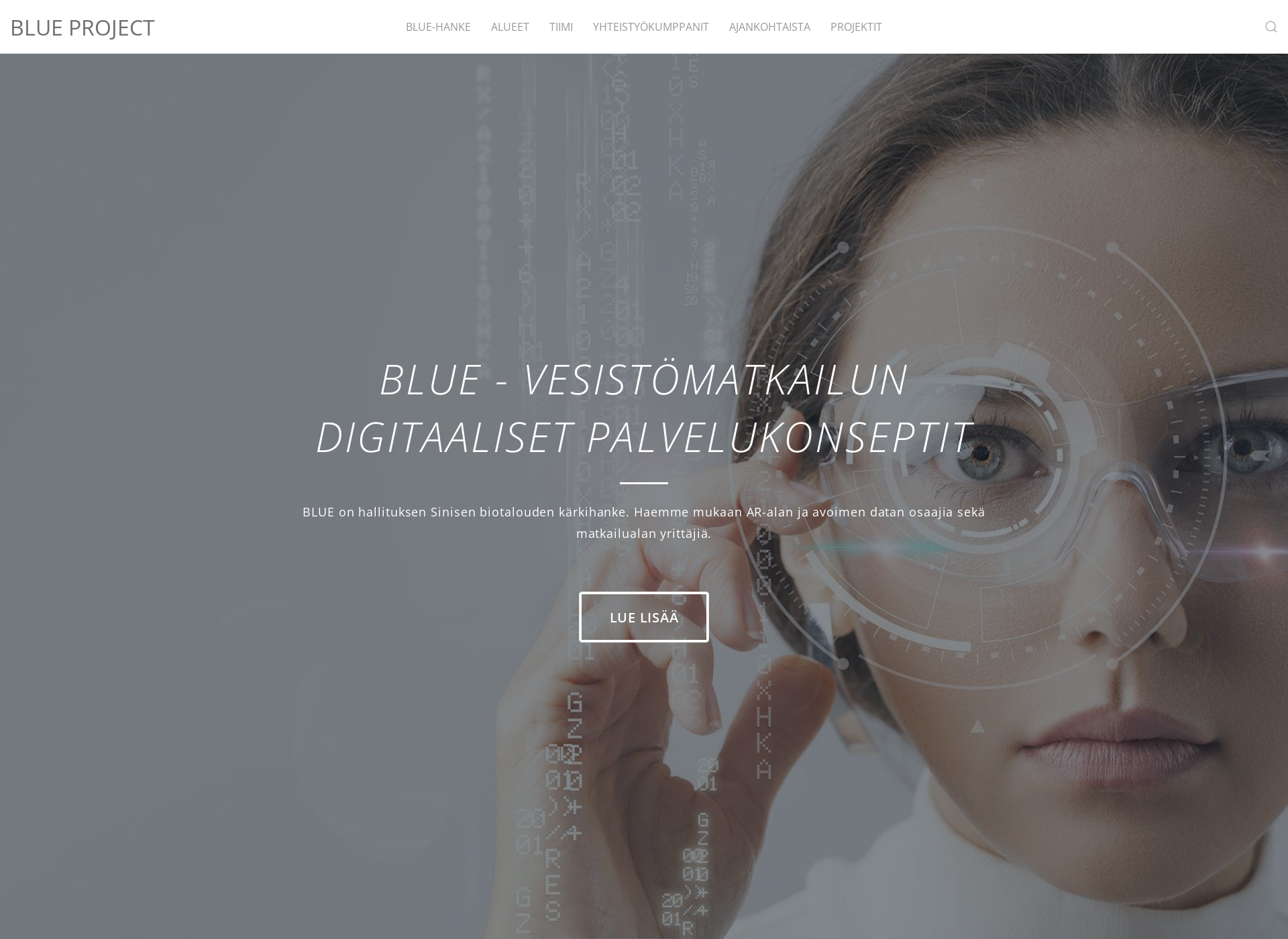 Skärmdump för blueproject.fi