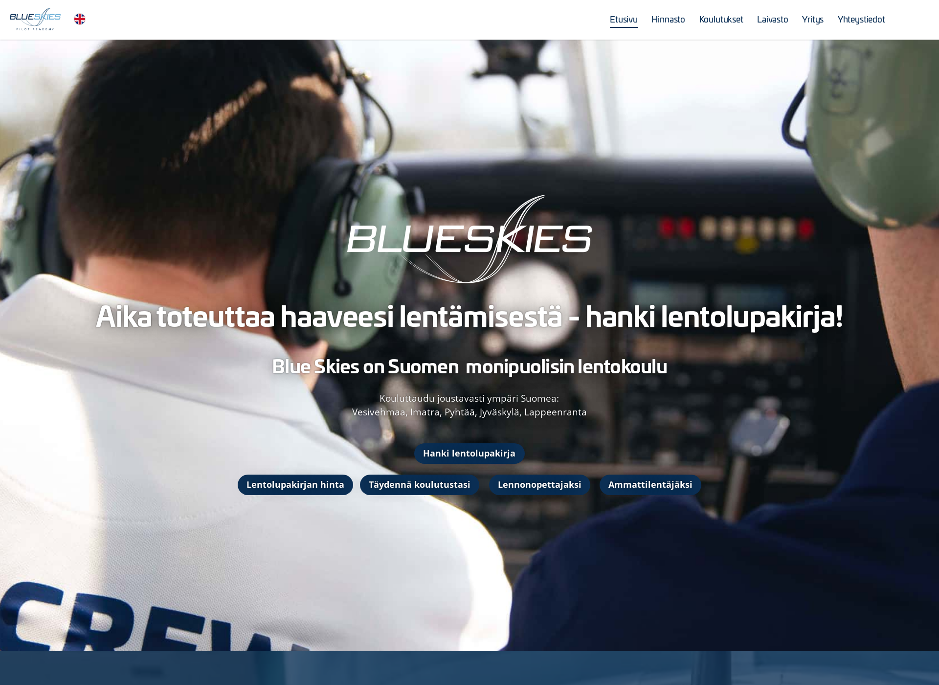 Screenshot for blueskies.fi
