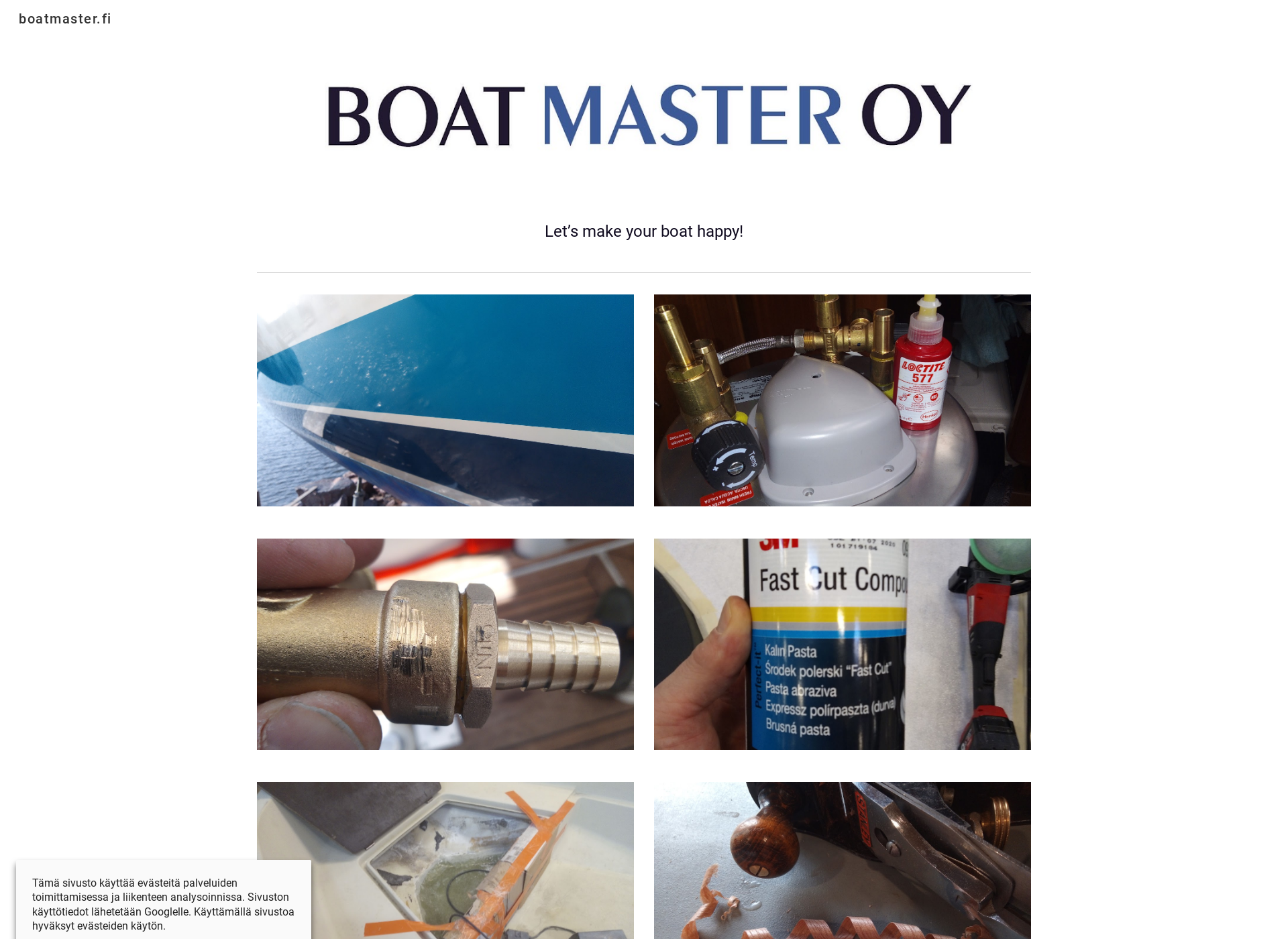 Skärmdump för boatmaster.fi