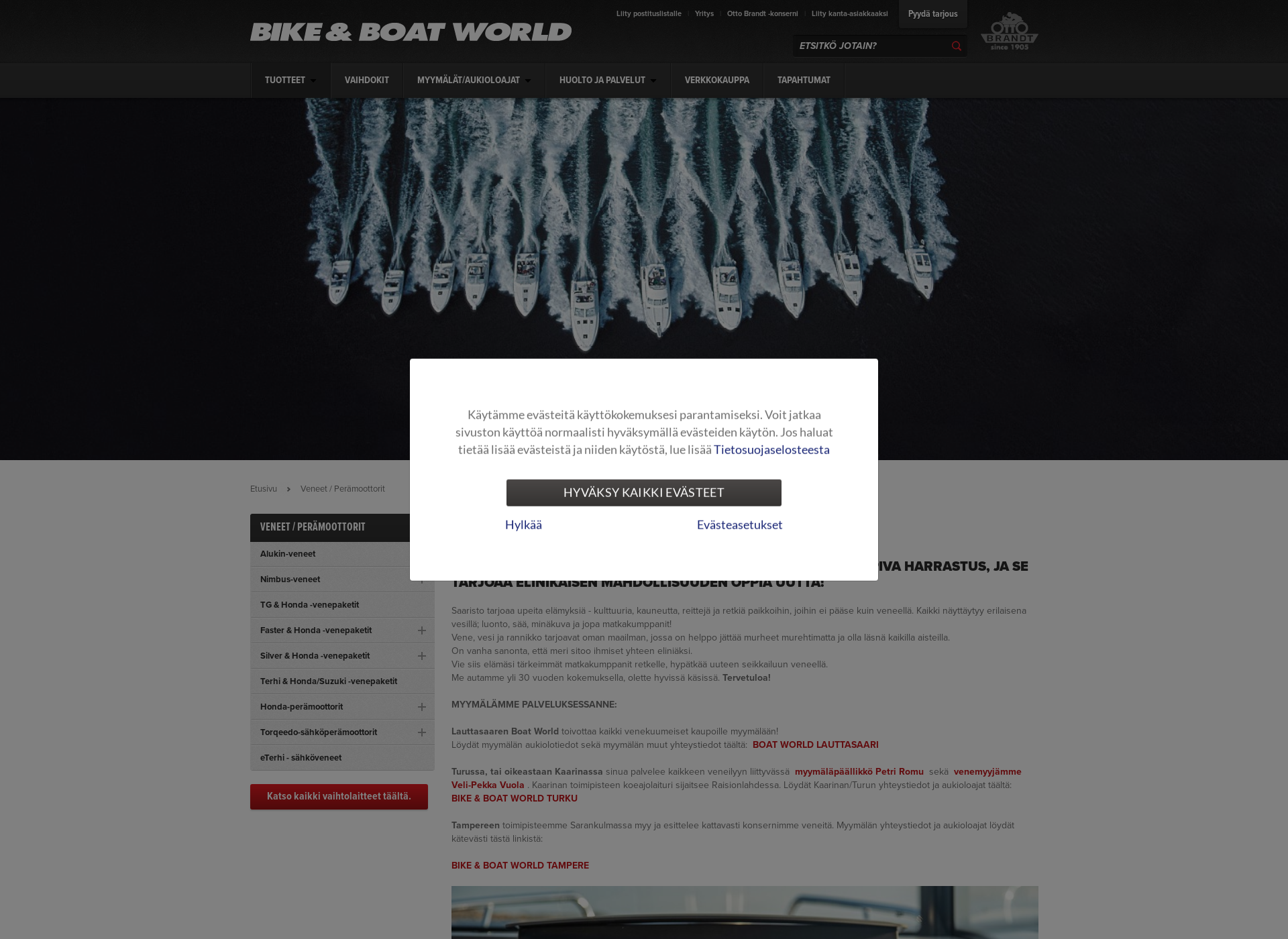 Skärmdump för boatworld.fi
