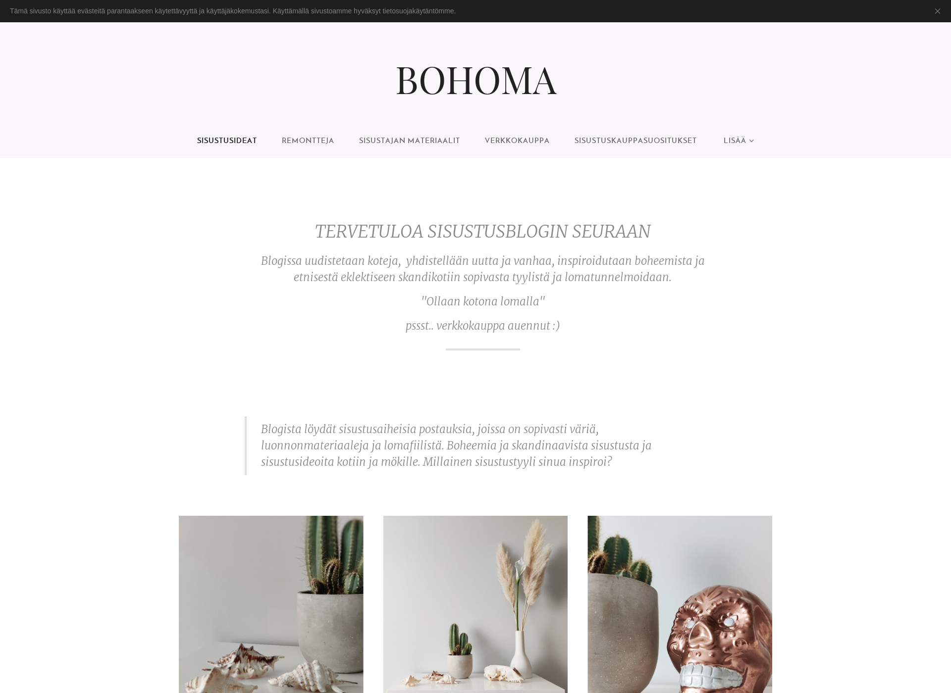 Screenshot for bohoma.fi