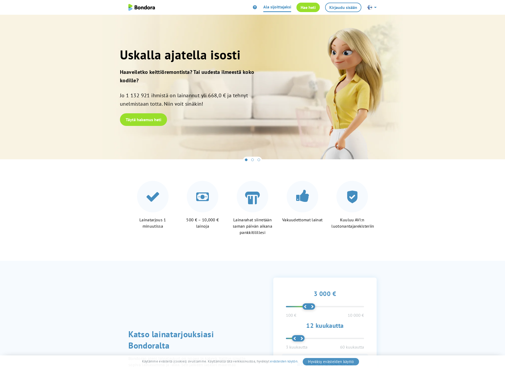 Screenshot for bondora.fi