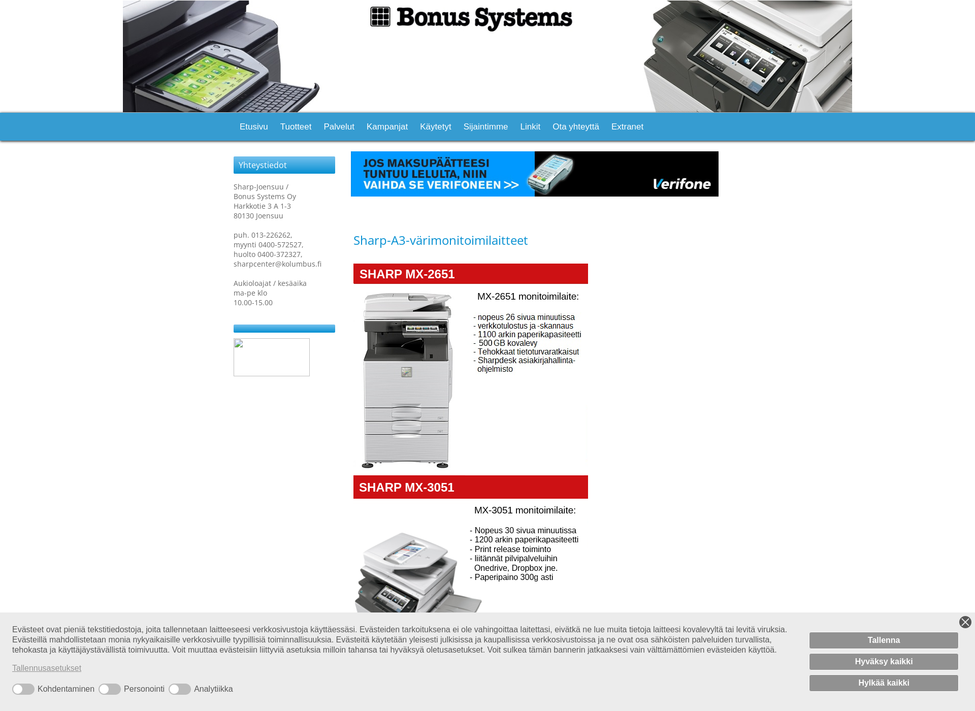 Screenshot for bonussystems.fi