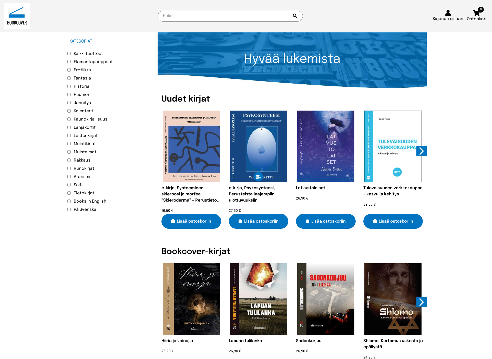 Skärmdump för bookcover-kauppa.fi