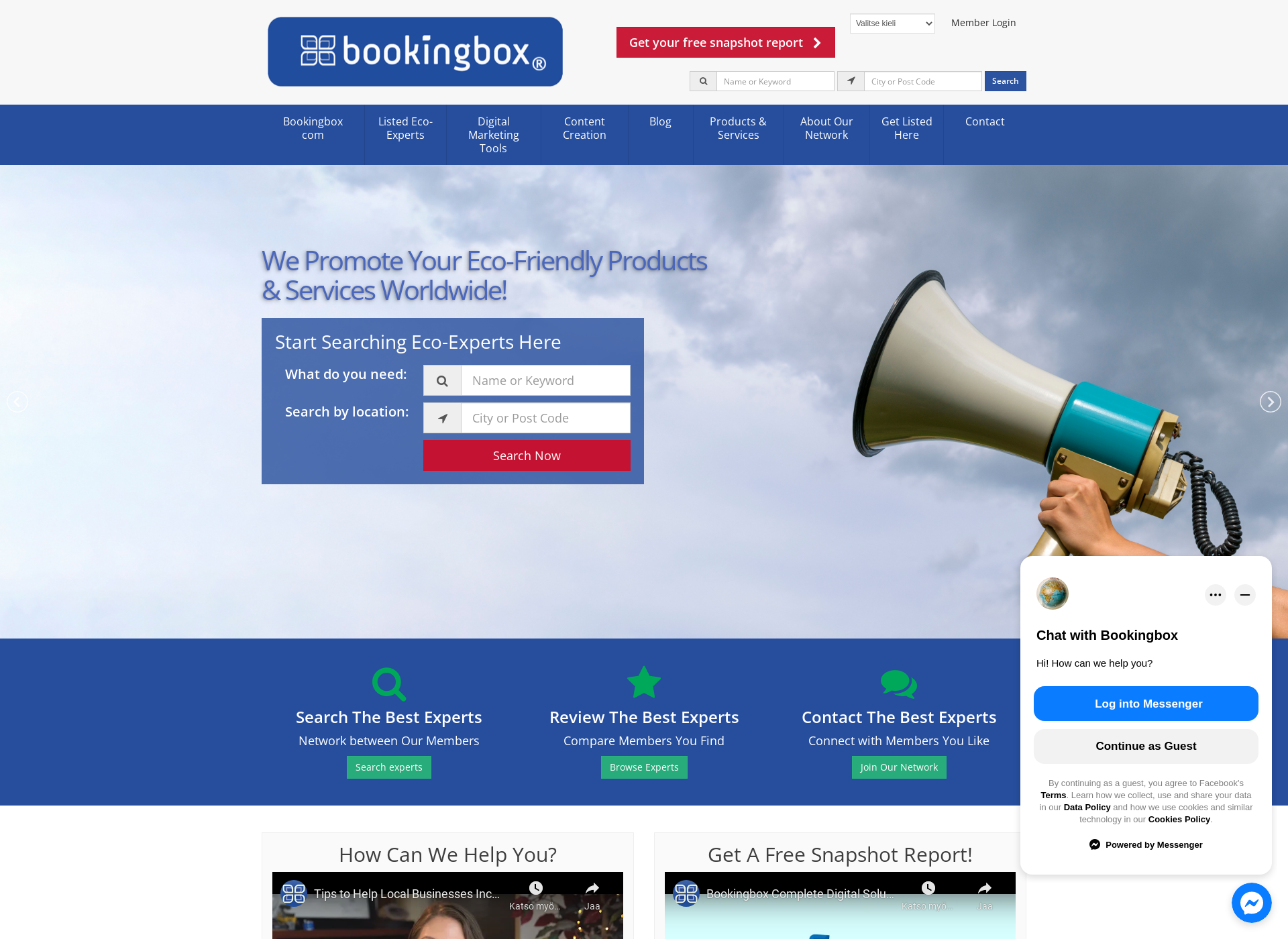 Näyttökuva bookingbox.fi