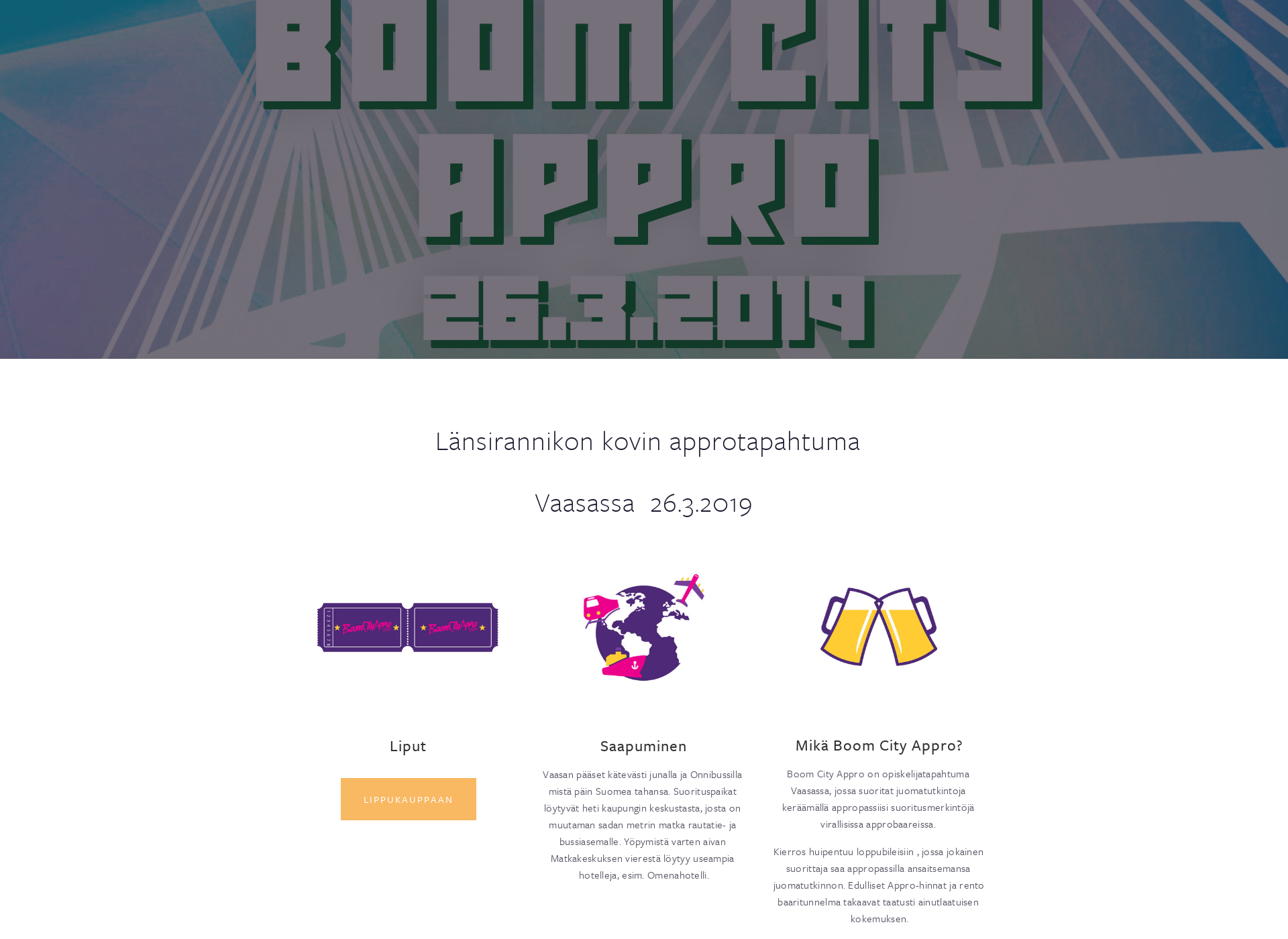 Skärmdump för boomcityappro.fi