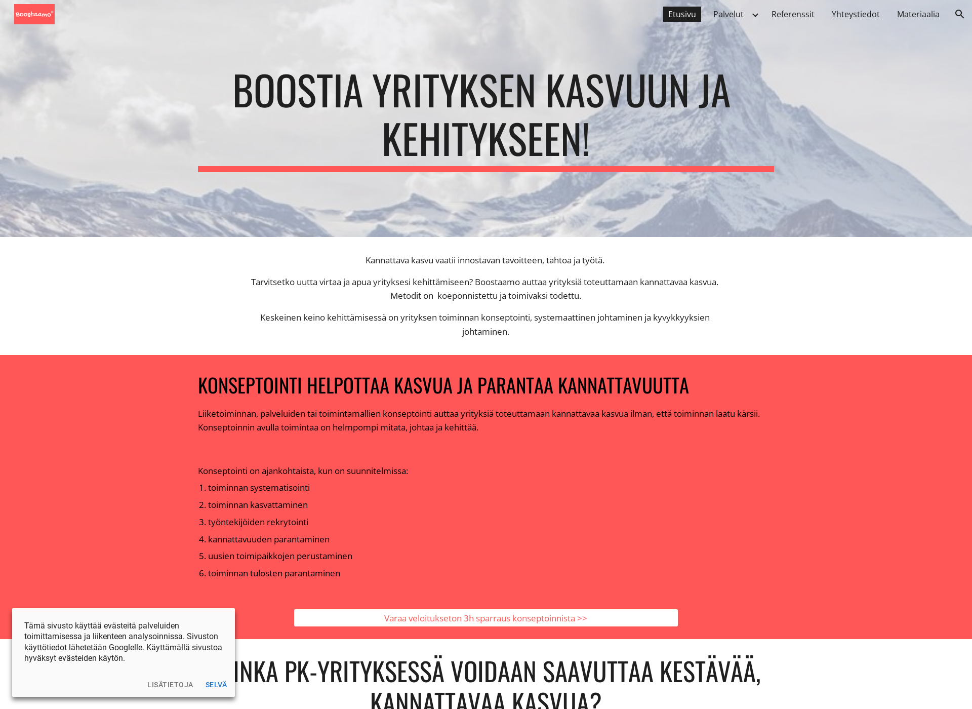 Screenshot for boostaamo.fi